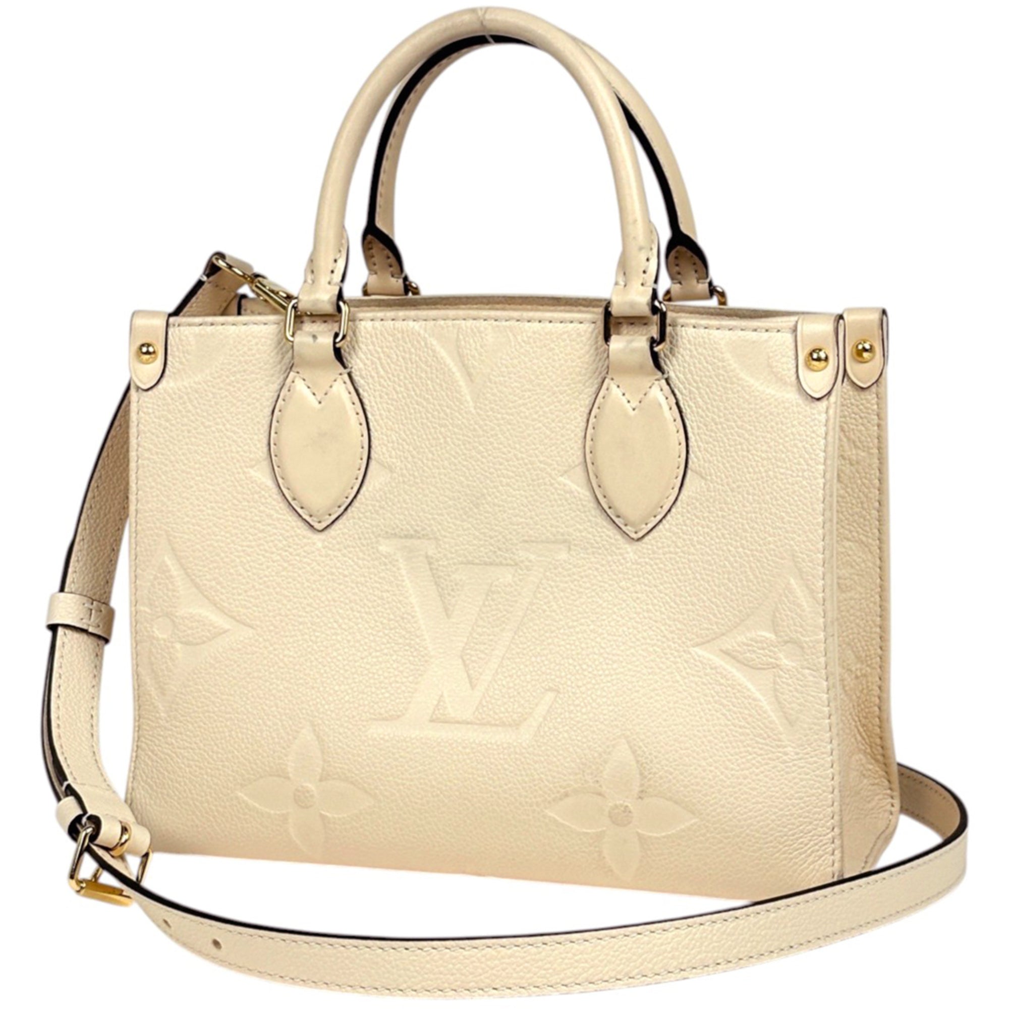 Louis Vuitton Cream Monogram Empreinte Handbag (Pre-Owned)