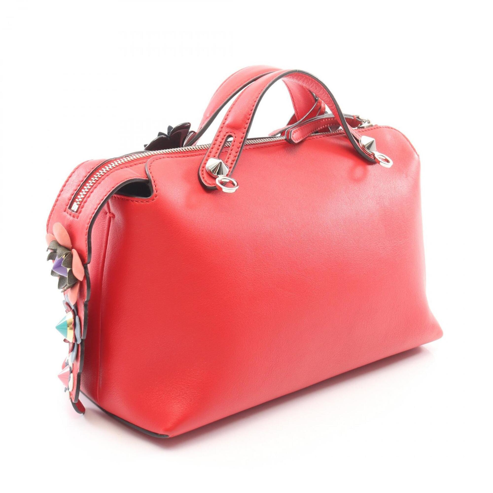 Fendi Red Color Leather Handbag (Pre-Owned)