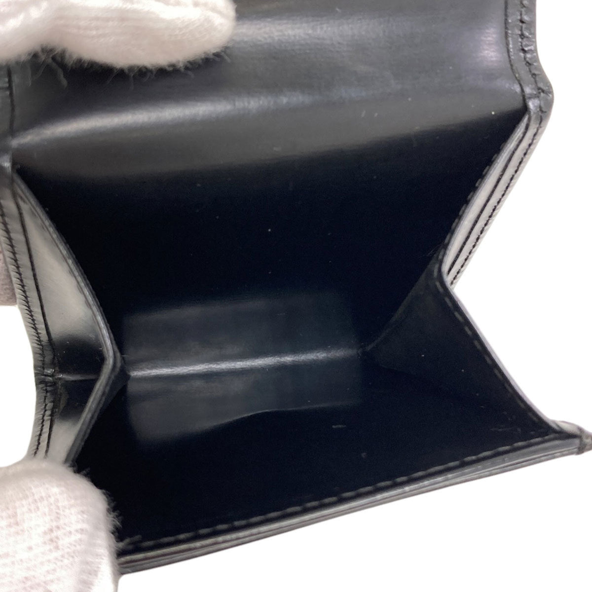 Cartier Black Leather Coin Purse/Coin Case (Pre-Owned)