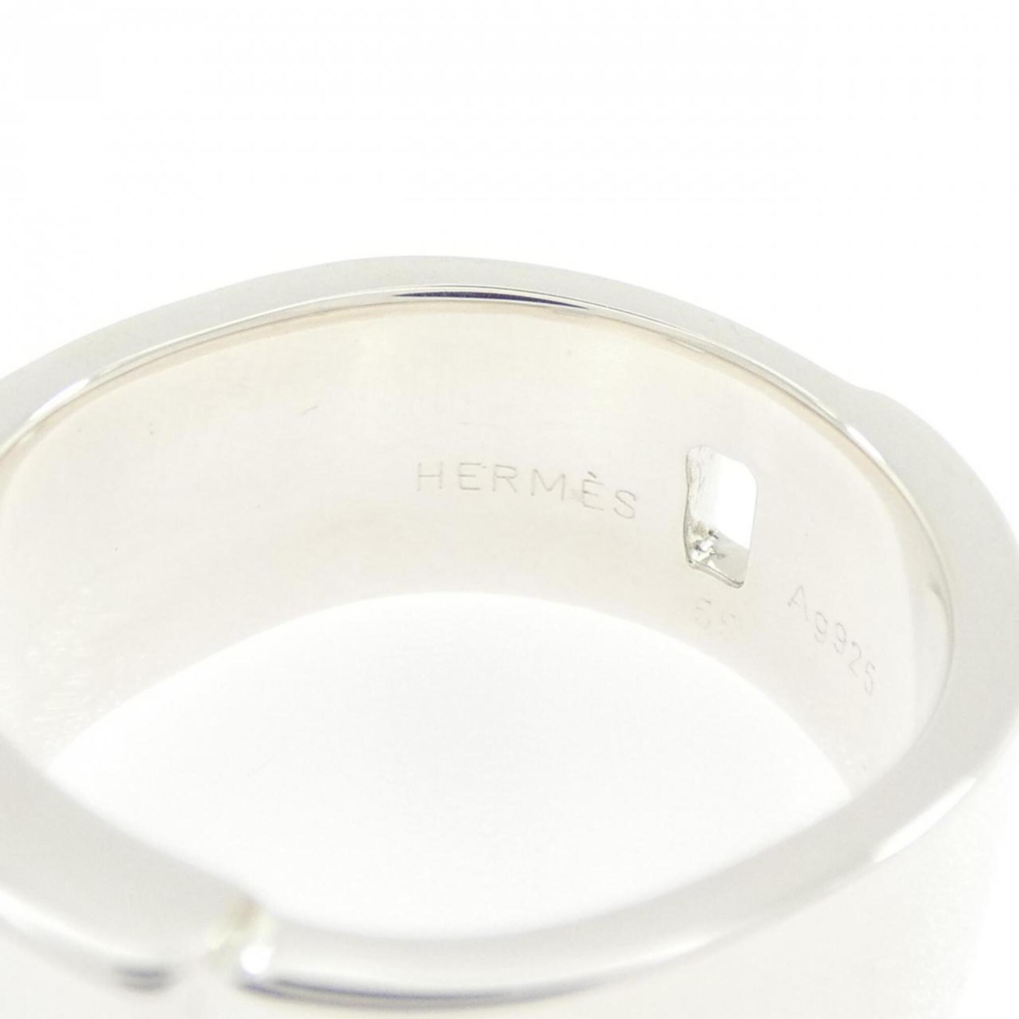 Hermes Silver 925 Band Ring (Pre-Owned)