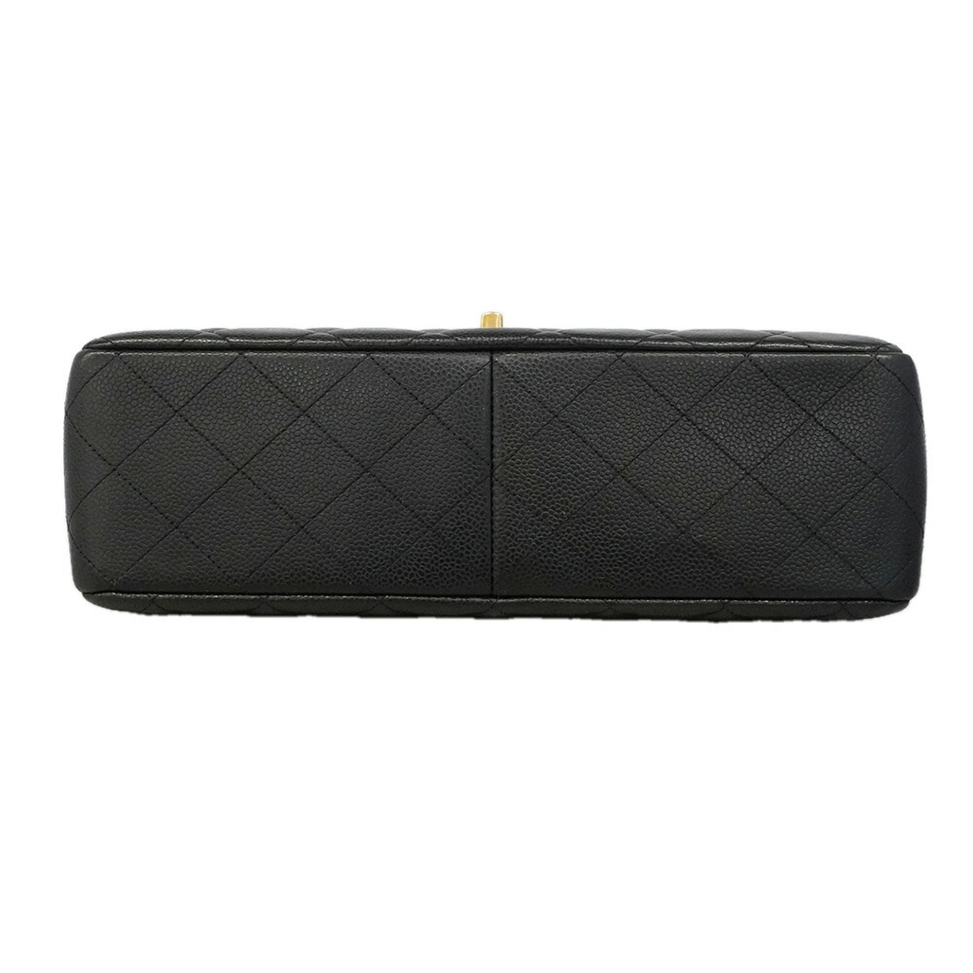 Chanel Black Grained Calfskin Shoulder Bag (Pre-Owned)