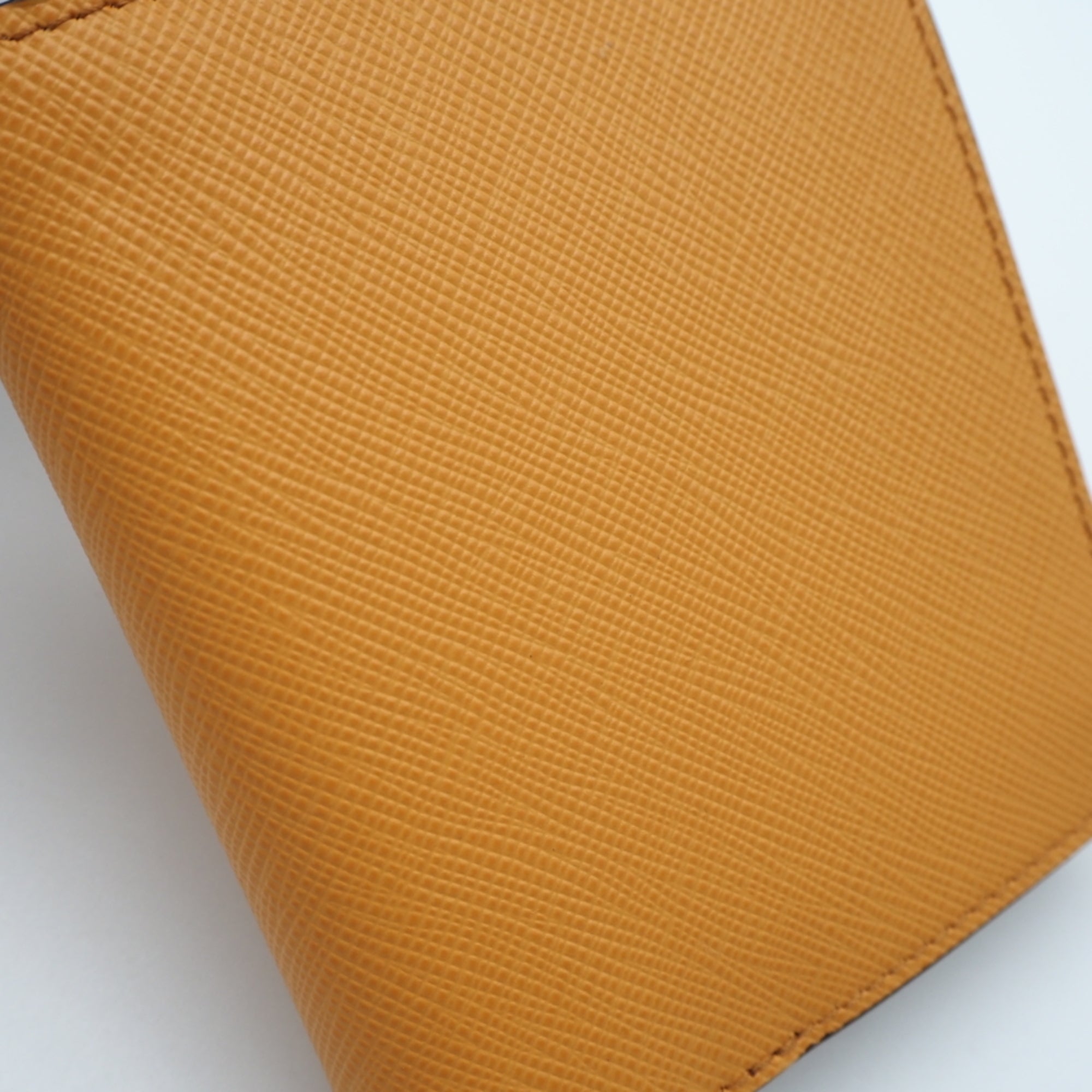 Prada Orange Saffiano Triangle Wallet (Bi-Fold) (Pre-Owned)