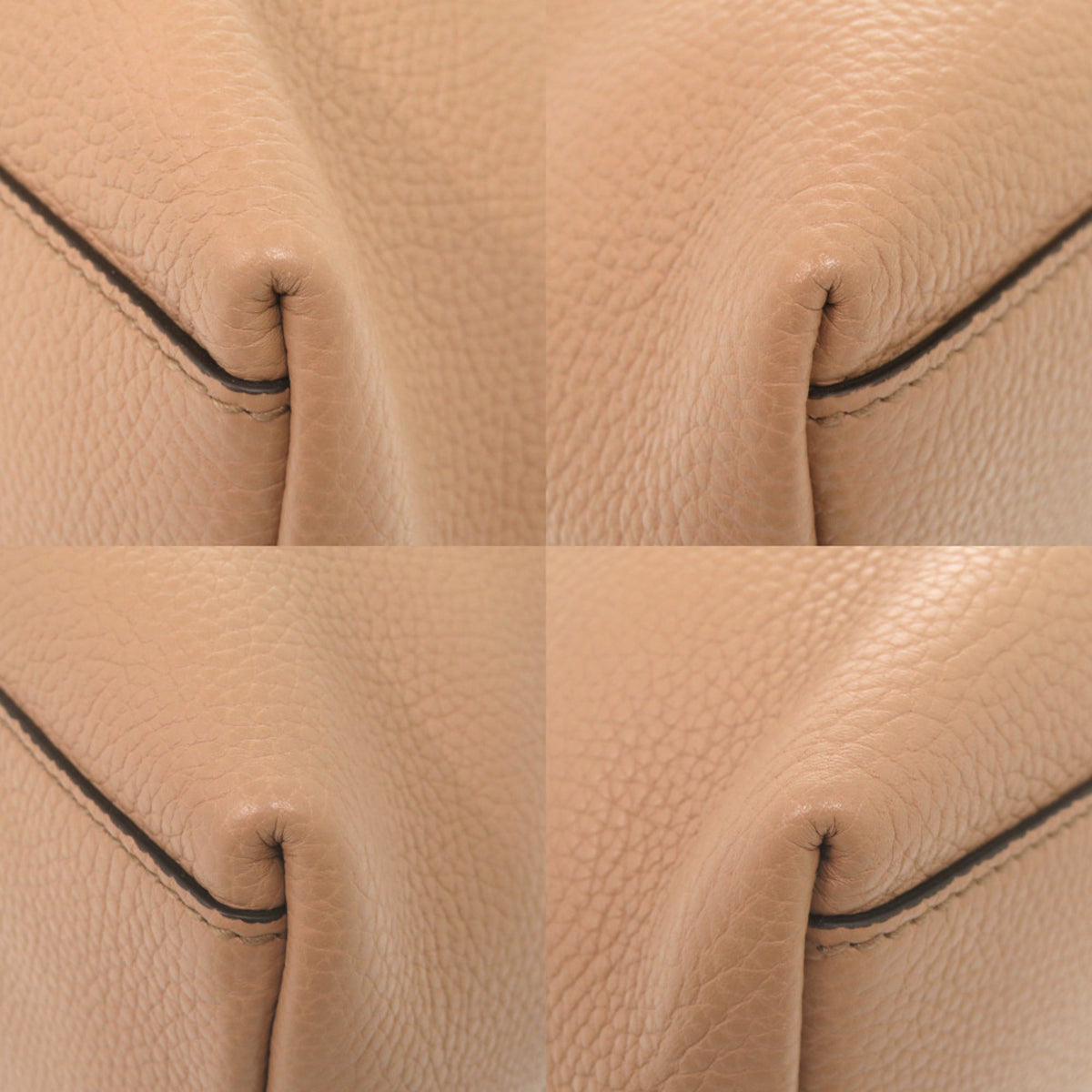 Gucci Beige Leather Shoulder Bag Tote Bag (Pre-Owned)