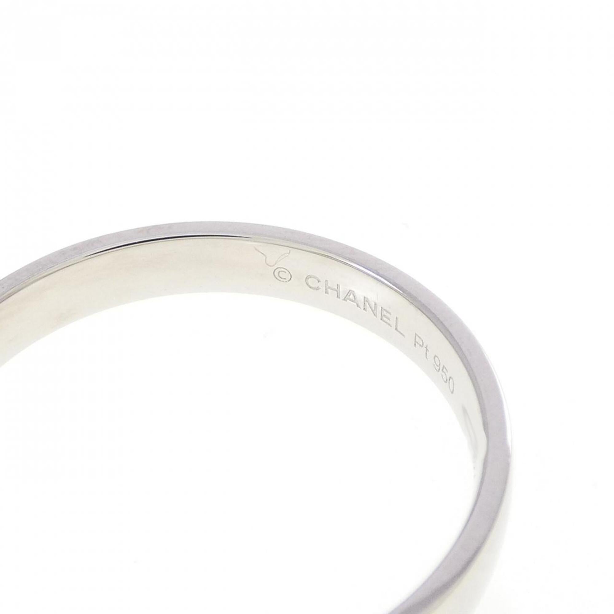 Chanel Platinum 950 Band Ring (Pre-Owned)