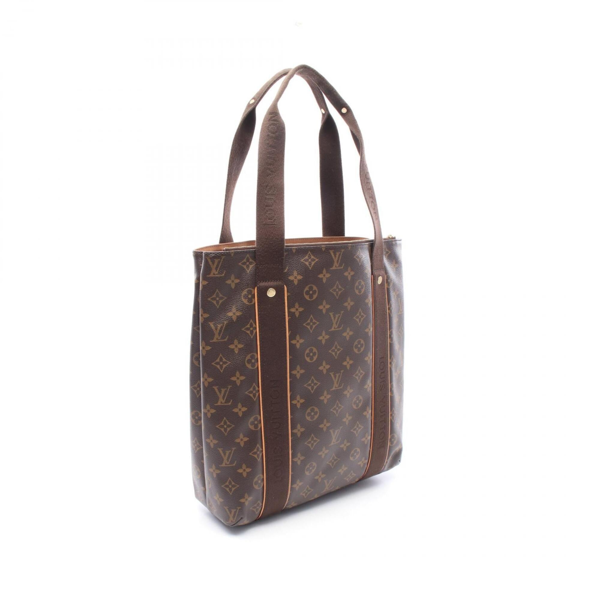 Louis Vuitton Brown Monogram Coated Canvas Leather Handbag Tote Bag (Pre-Owned)