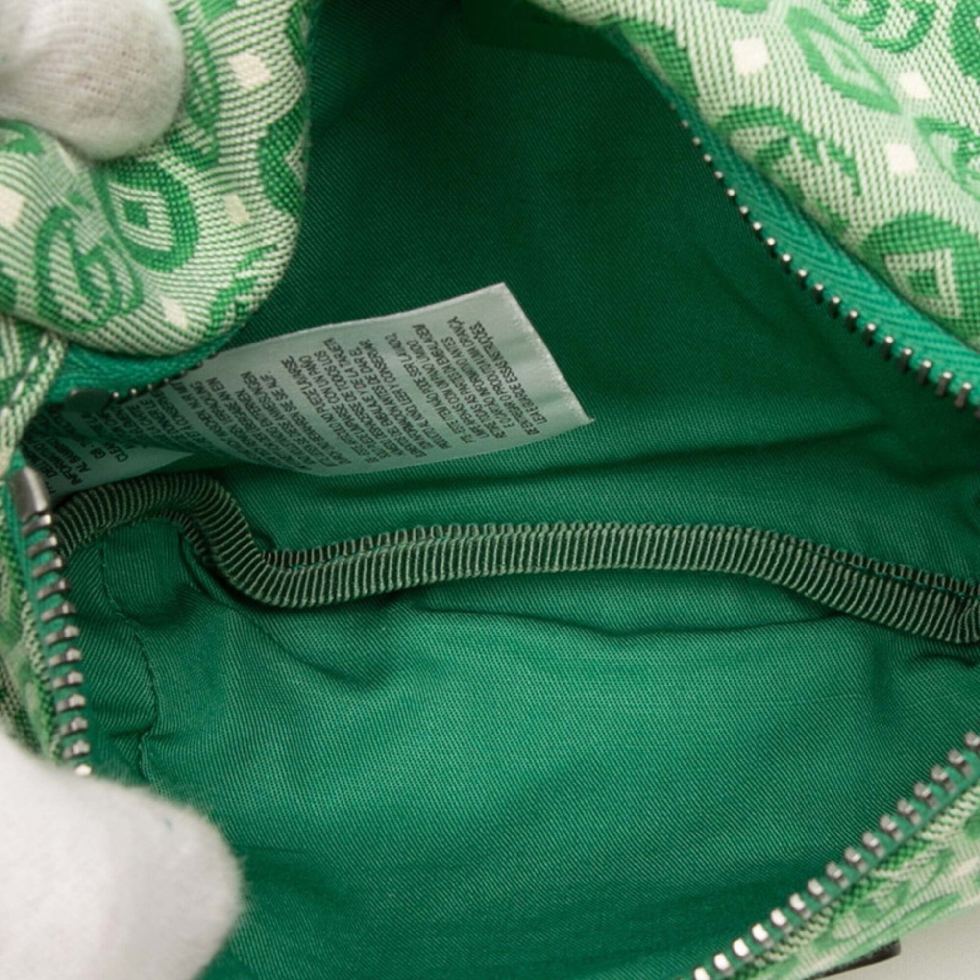 Gucci Green Multi-Color Canvas Sling Bag (Pre-Owned)