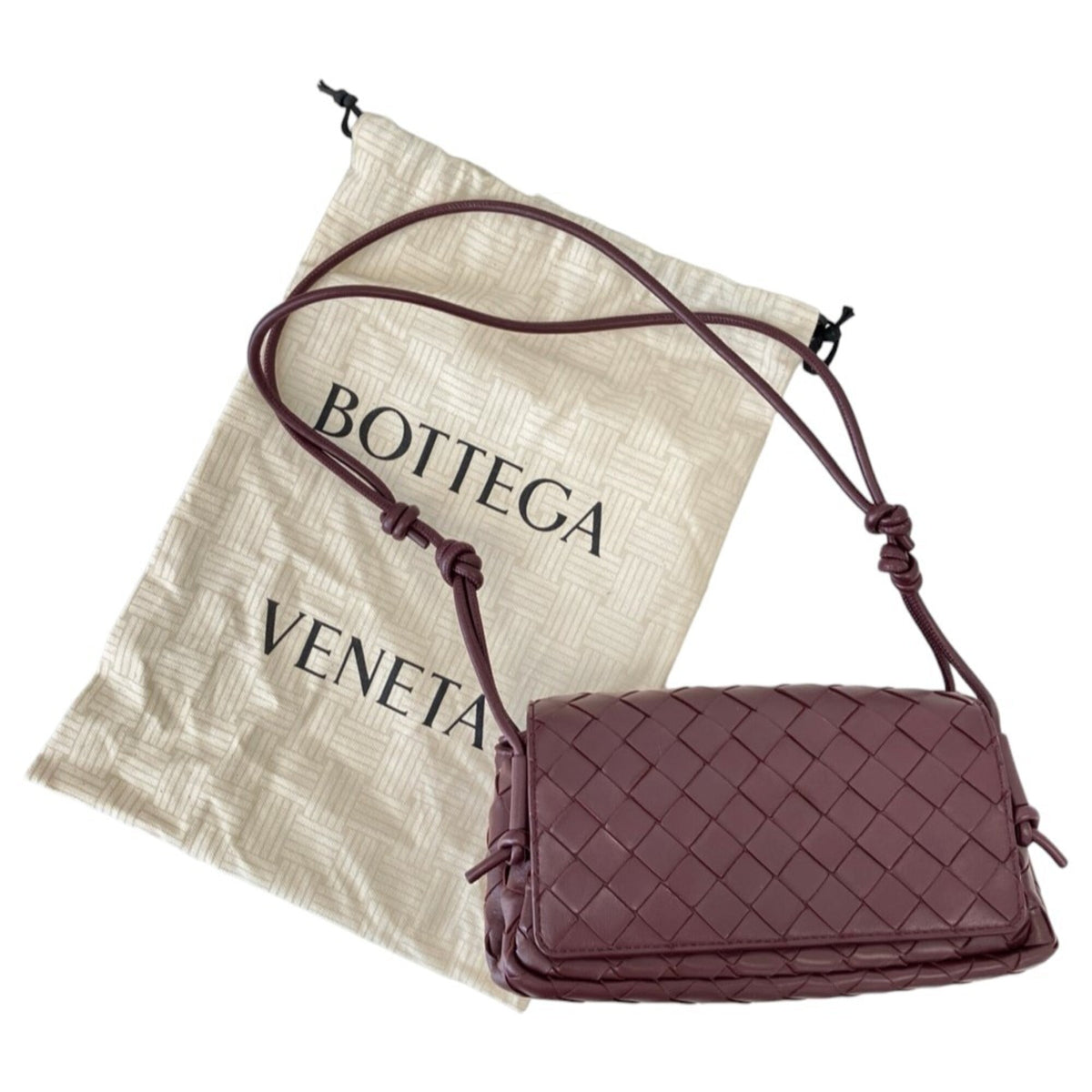 Bottega Veneta Bordeaux Leather Shoulder Bag (Pre-Owned)