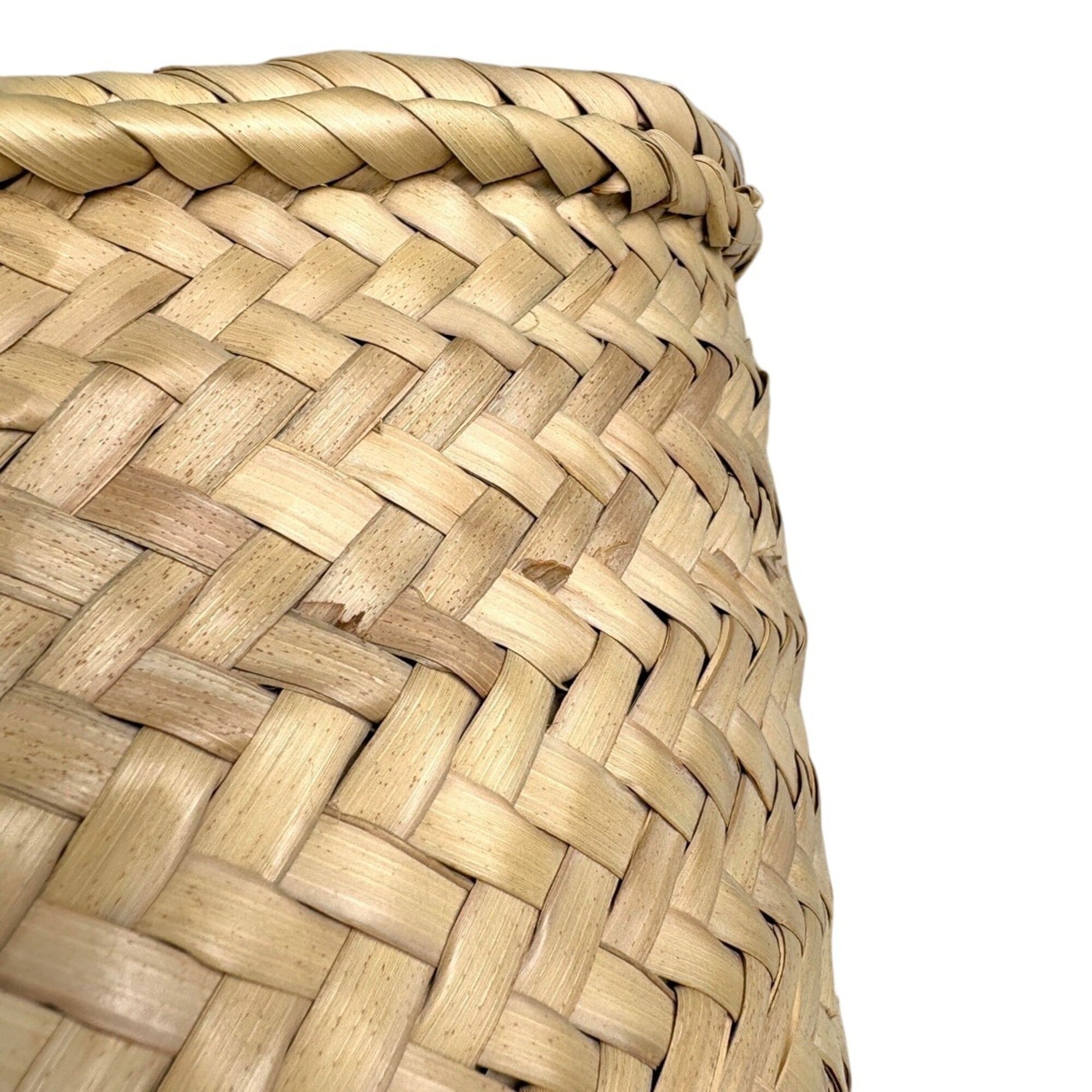 Loewe White Raffia Leather Basket Tote Bag (Pre-Owned)