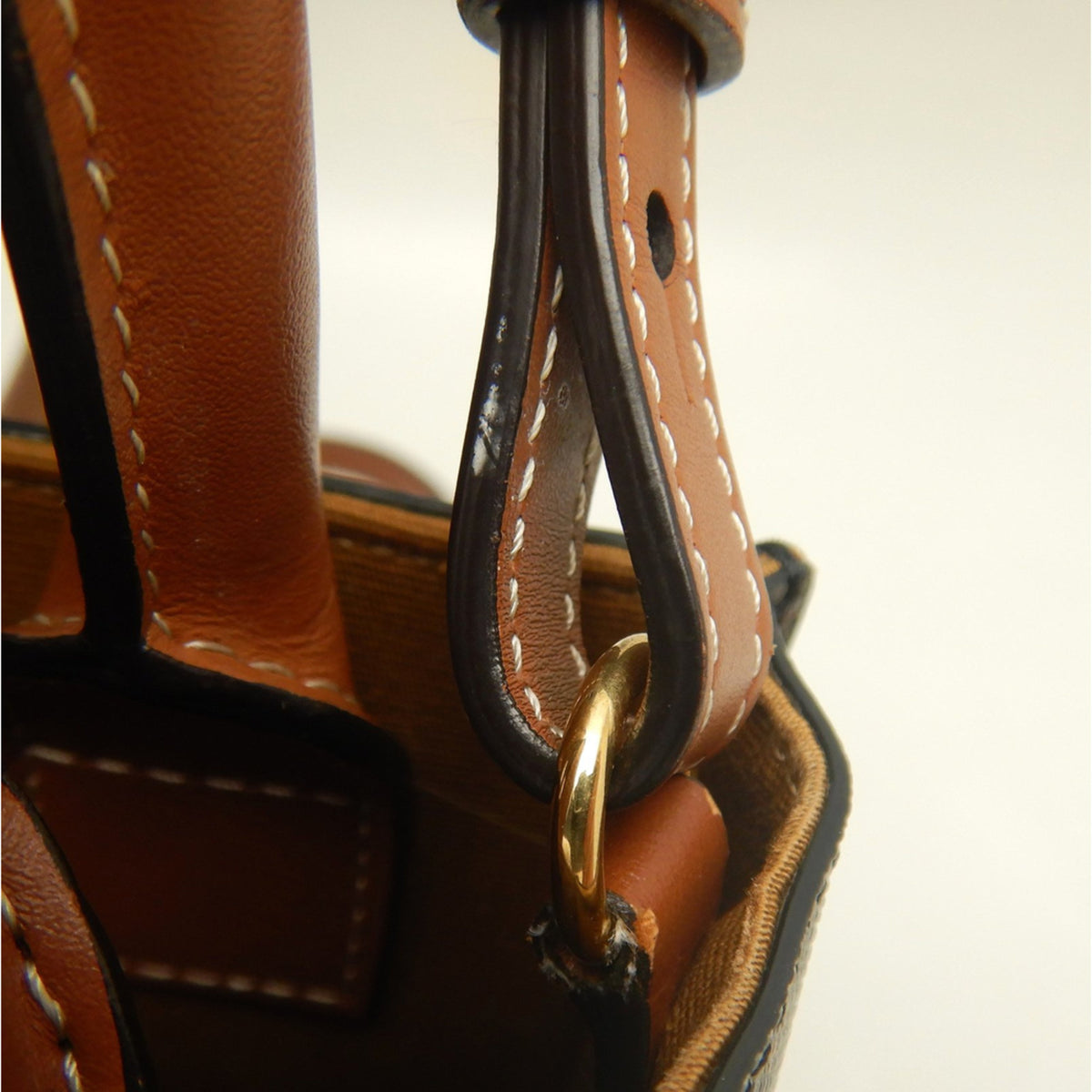 Celine Gold Coated Canvas Tote Bag (Pre-Owned)