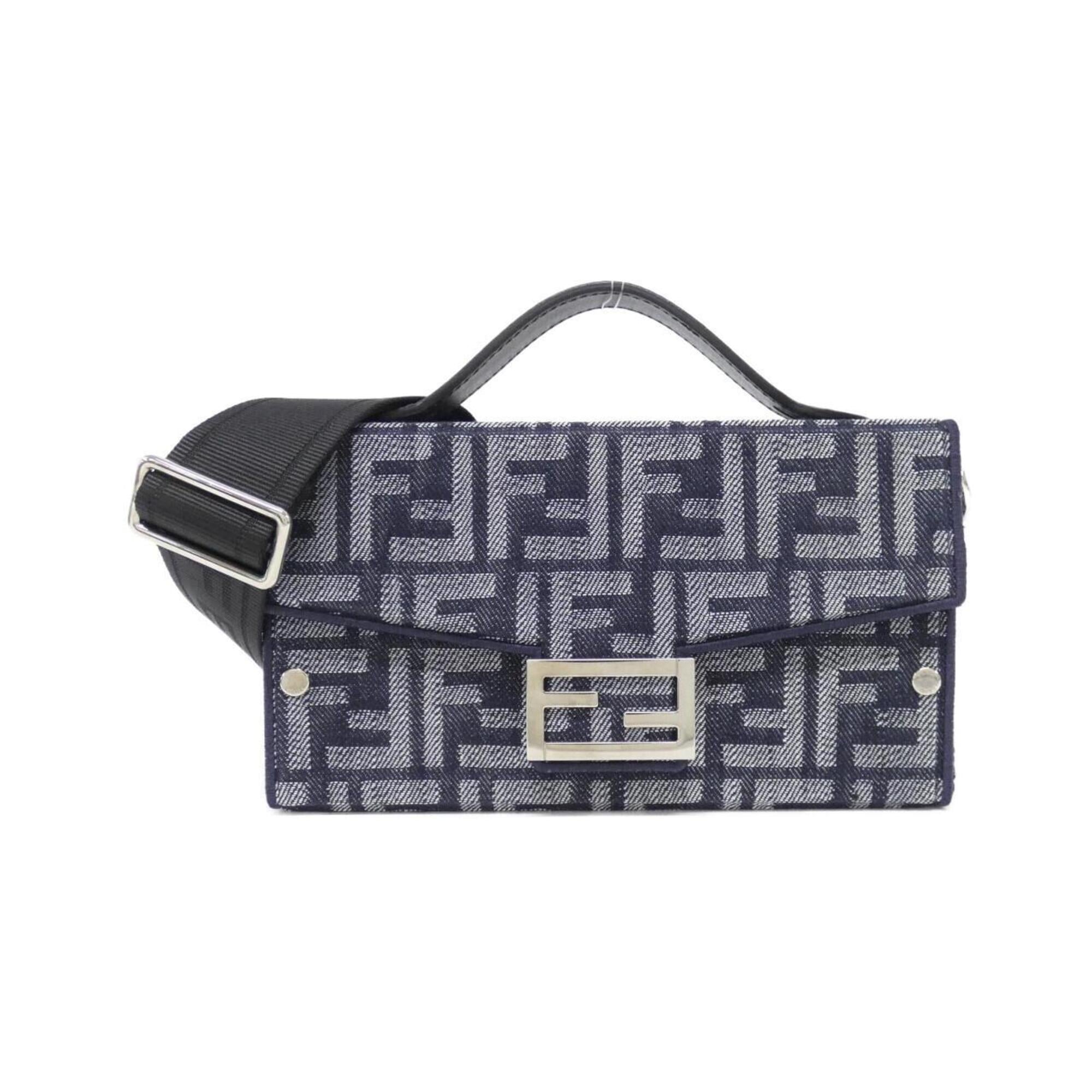 Fendi Blue Canvas Handbag (Pre-Owned)