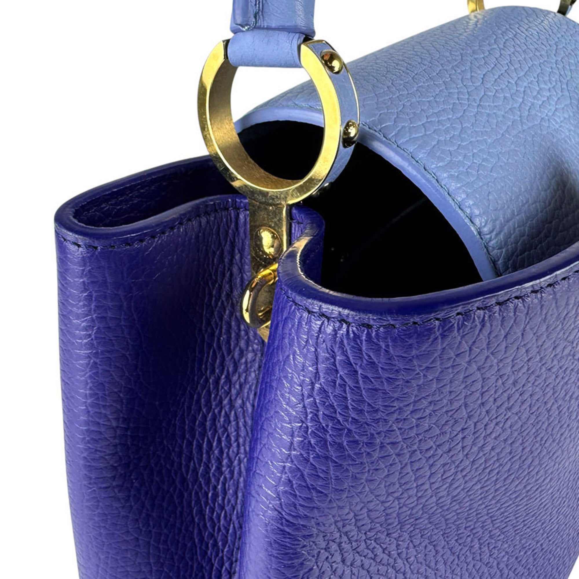 Louis Vuitton Blue Leather Handbag Shoulder Bag (Pre-Owned)