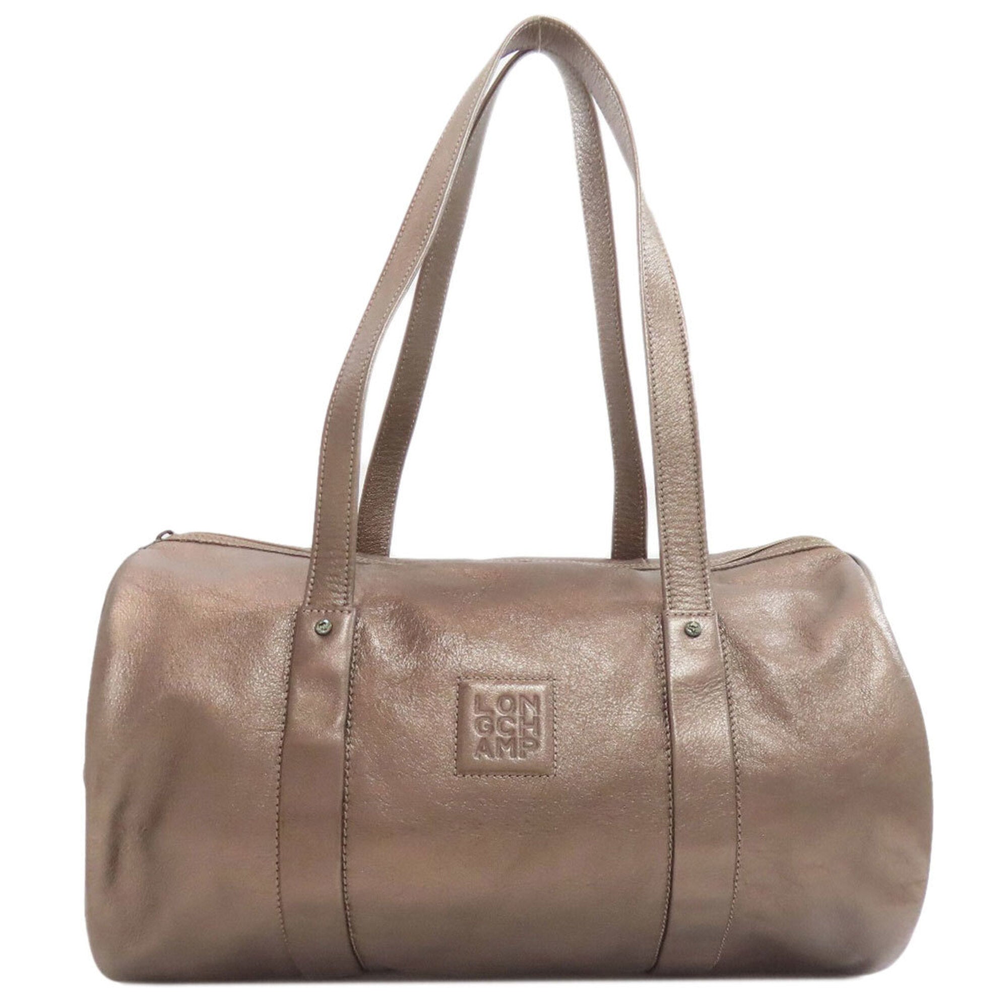 Longchamp Bronze Leather Tote Bag (Pre-Owned)