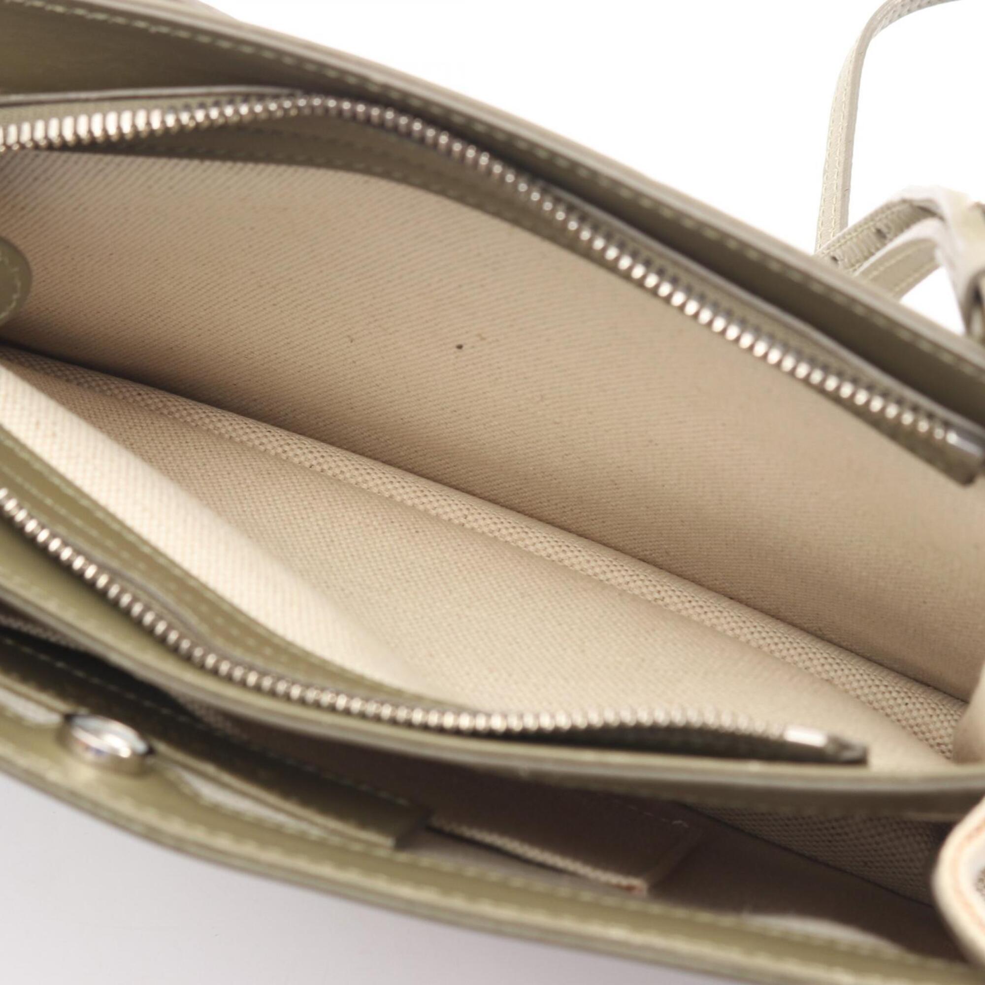 Balenciaga Khaki White Canvas Leather Handbag Pochette Shoulder Bag (Pre-Owned)