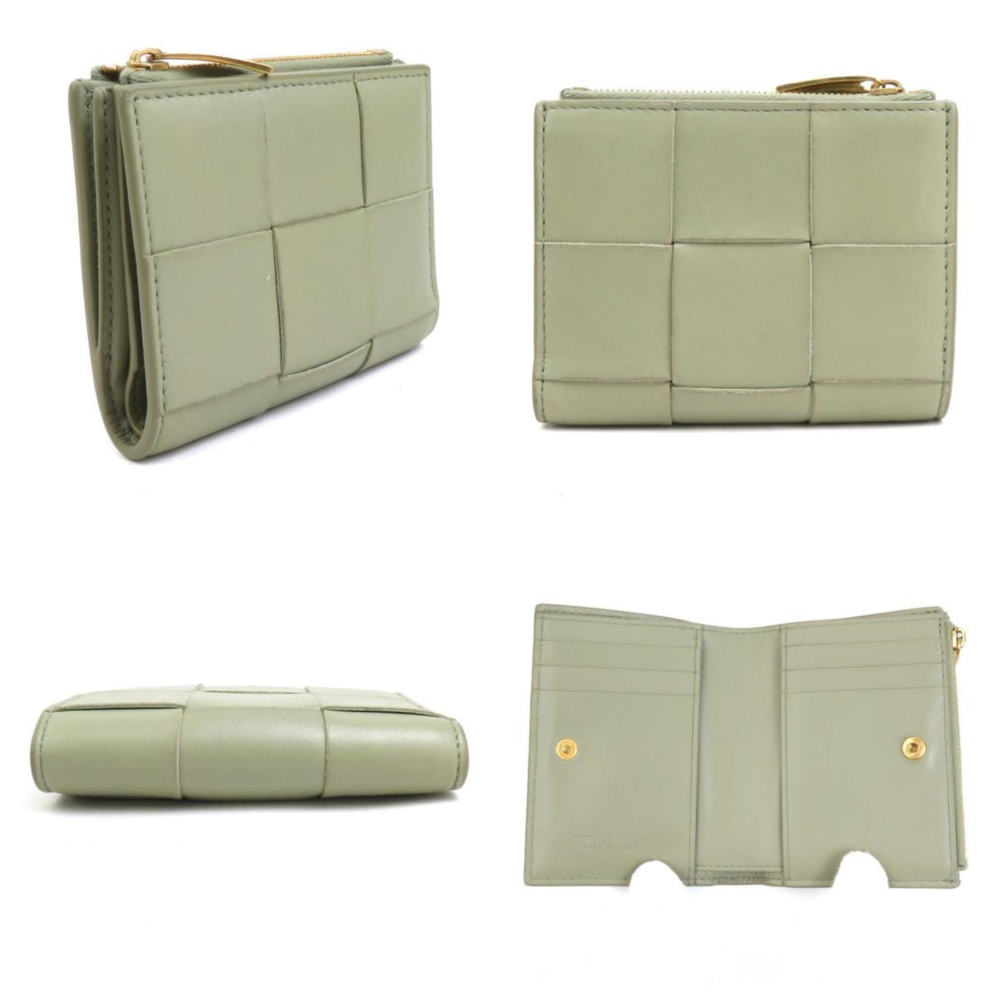Bottega Veneta Green Leather Wallet (Bi-Fold) (Pre-Owned)