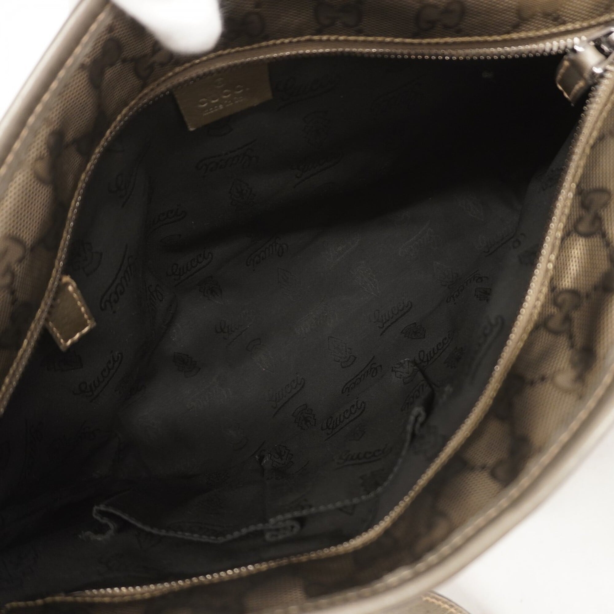 Gucci Gray Leather Tote Bag (Pre-Owned)