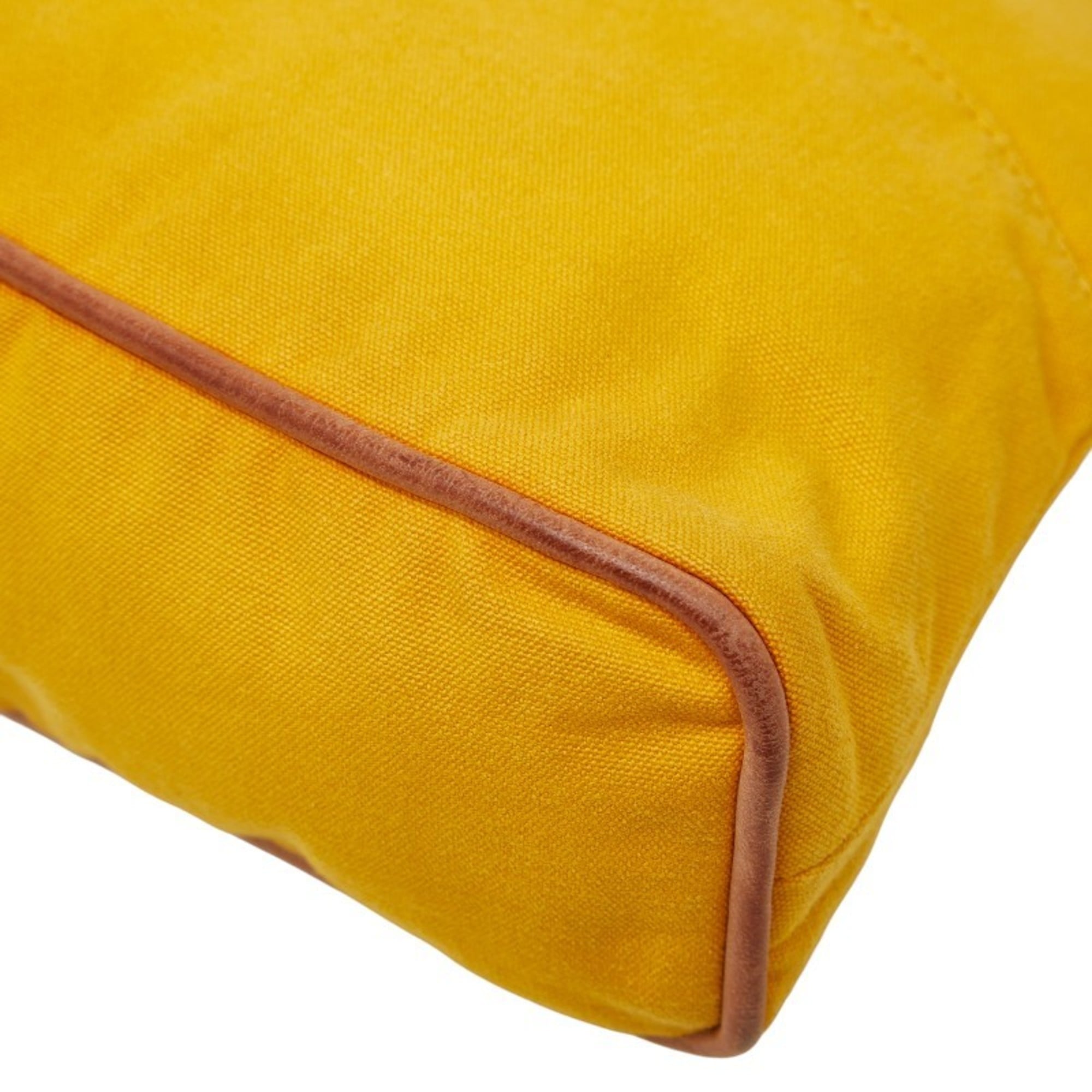Hermes Yellow Canvas Pouch (Pre-Owned)