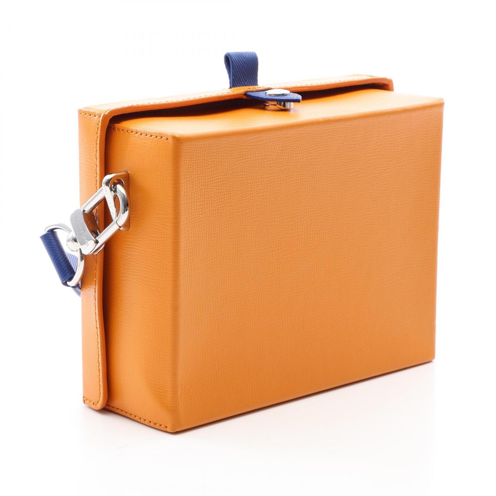 Louis Vuitton Blue Orange Leather Handbag Shoulder Bag (Pre-Owned)