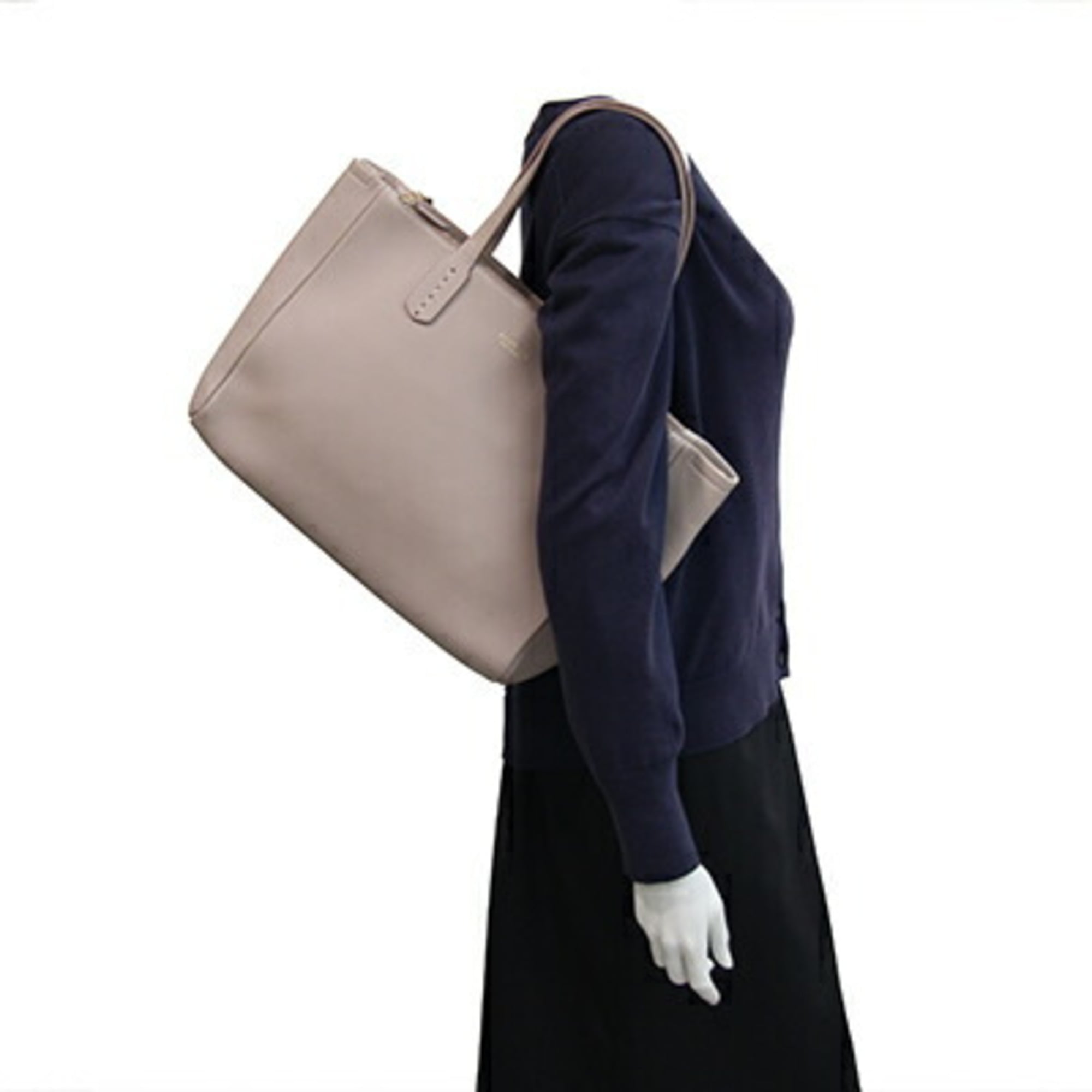 Bvlgari Beige Light Pink Leather Tote Bag (Pre-Owned)