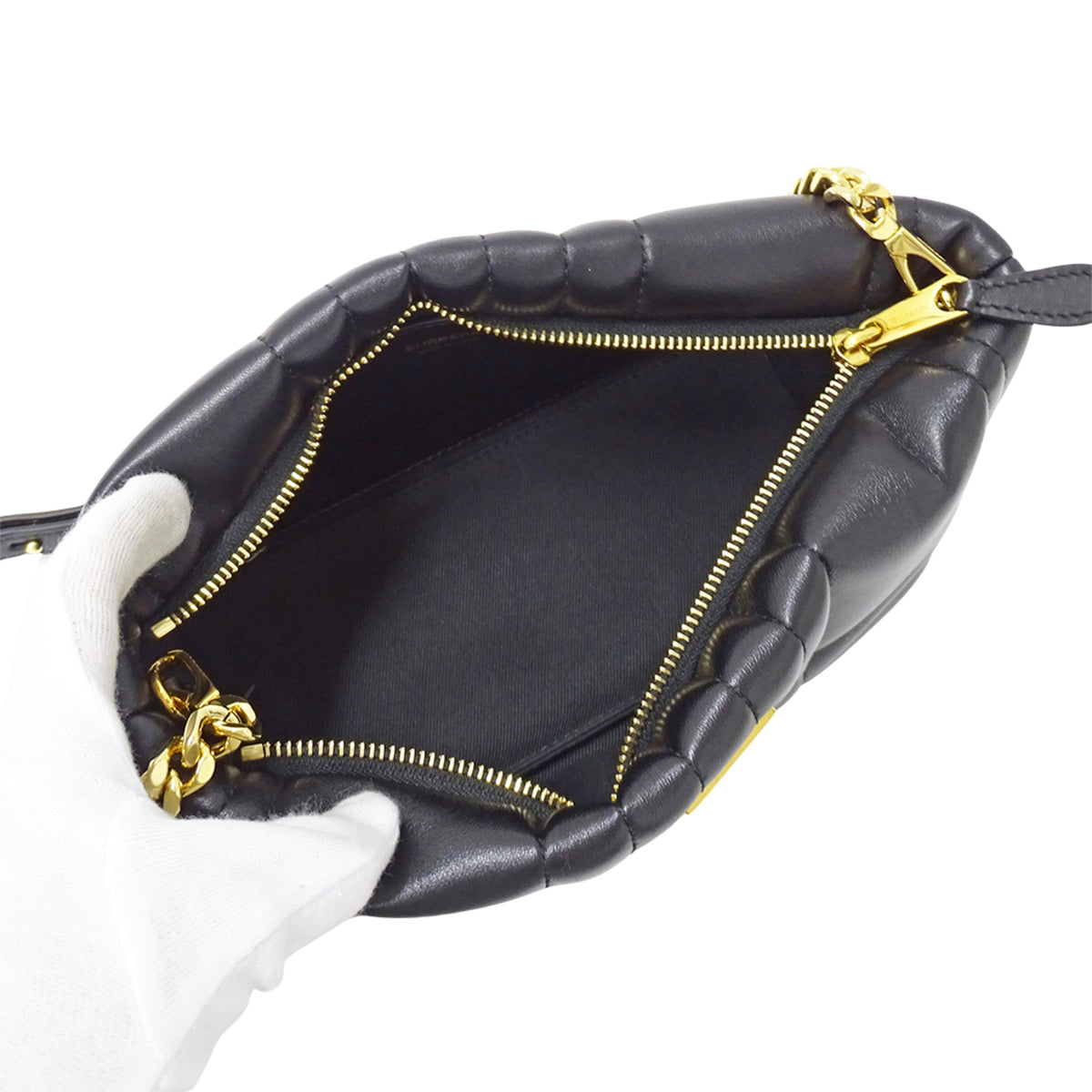 Burberry Black Leather Handbag Shoulder Bag (Pre-Owned)