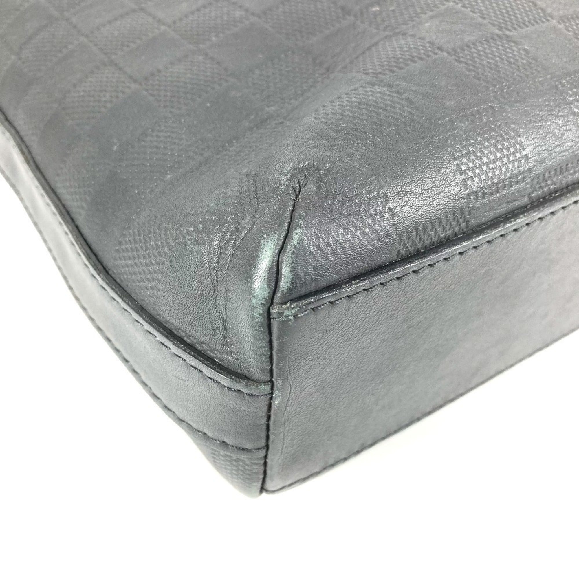 Louis Vuitton Black Galle Onyx Damier Infini Messenger Bag Shoulder Bag (Pre-Owned)