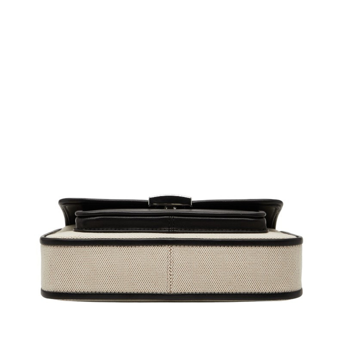 Michael Kors Beige Black Canvas Leather Shoulder Bag (Pre-Owned)