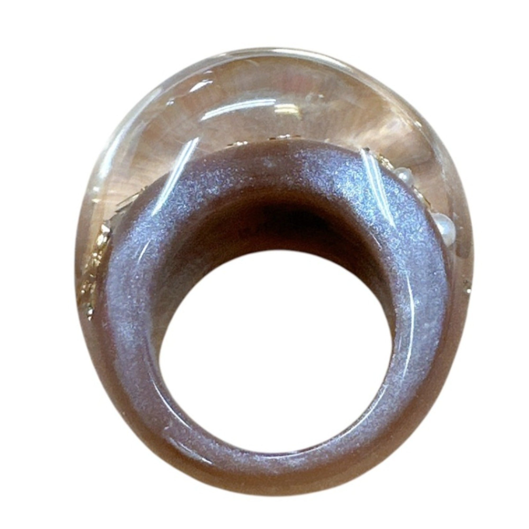 Louis Vuitton Gold Brown Band Ring (Pre-Owned)