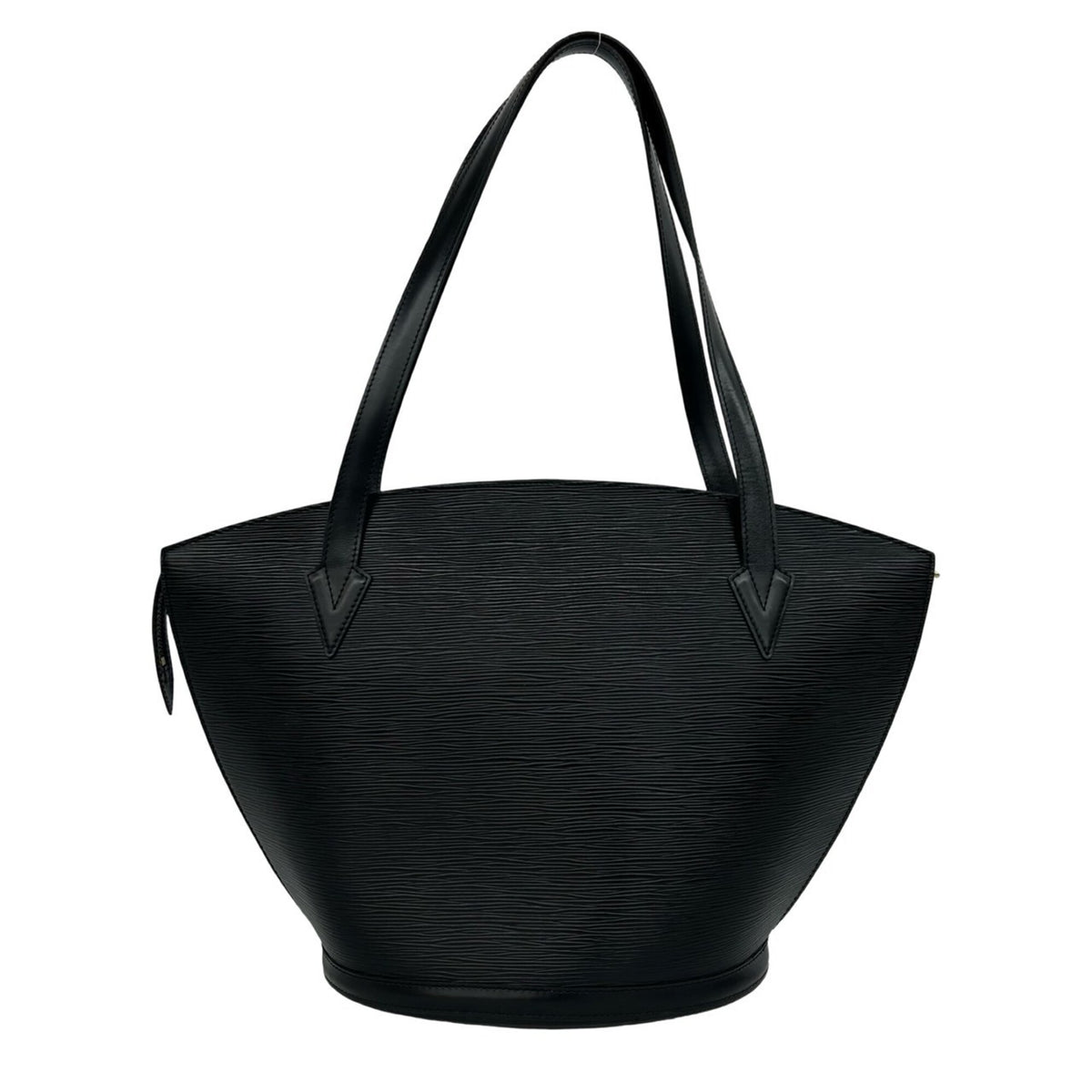 Louis Vuitton Black Leather Shoulder Bag Tote Bag (Pre-Owned)