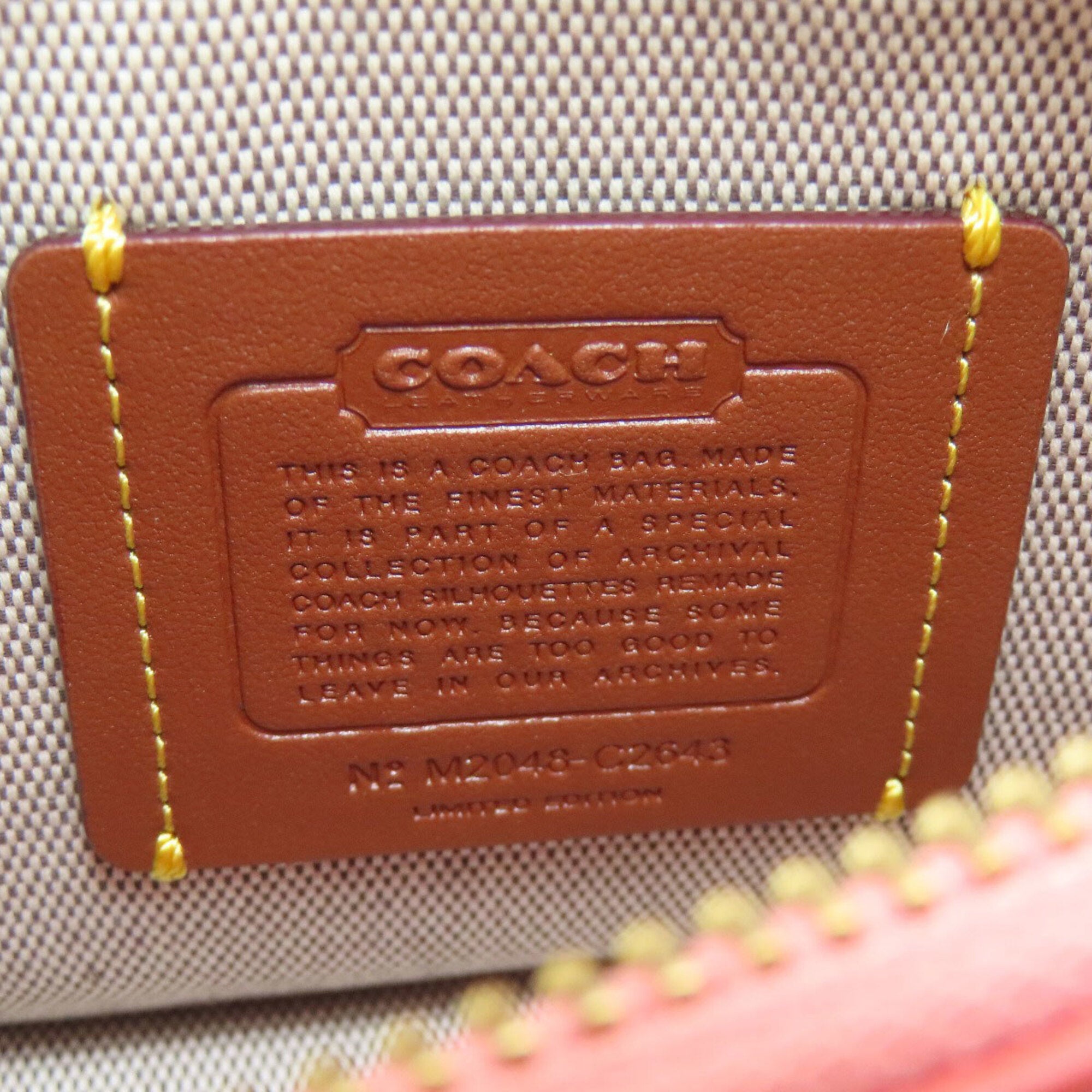 Coach Pink Leather Handbag (Pre-Owned)