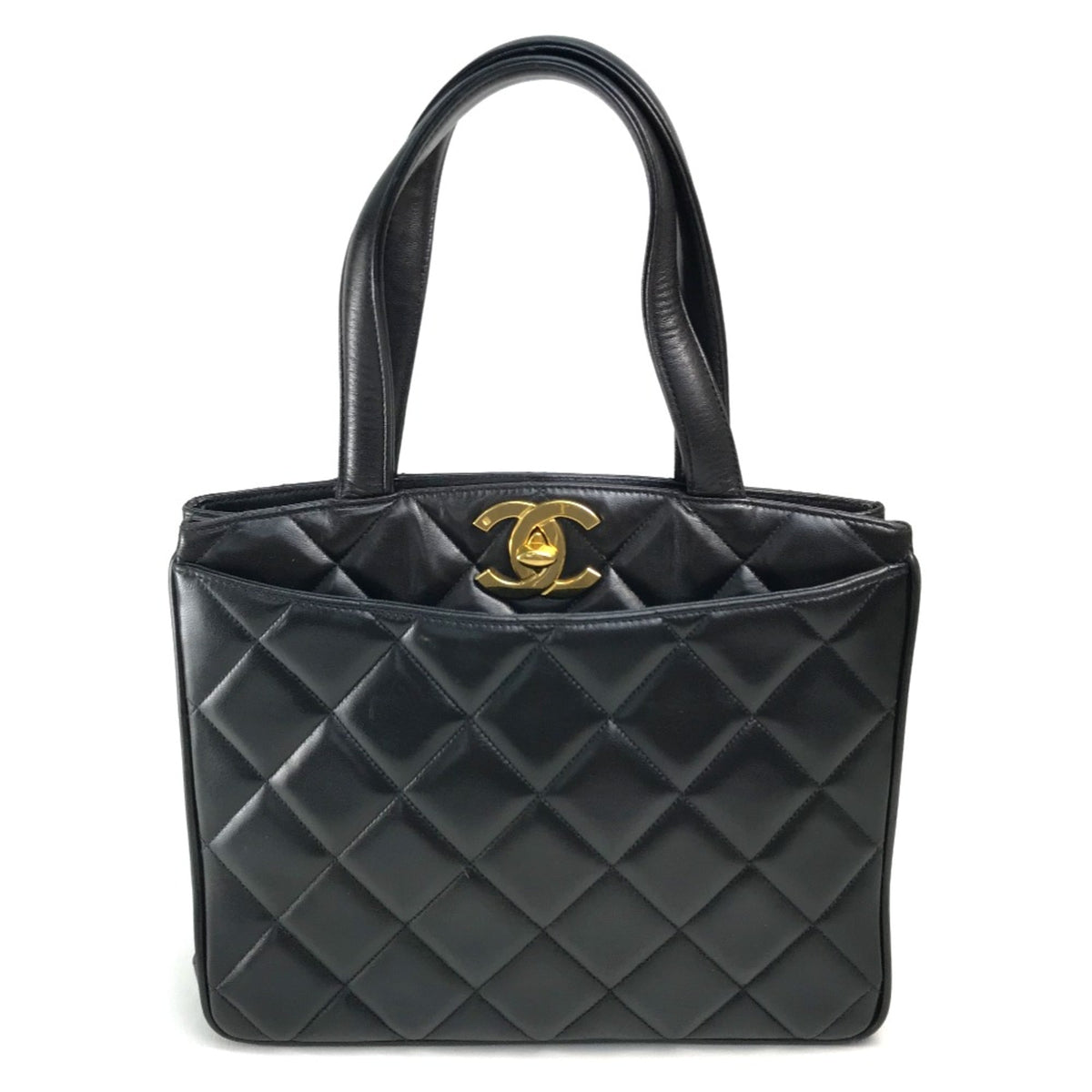 Chanel Black Leather Tote Bag (Pre-Owned)