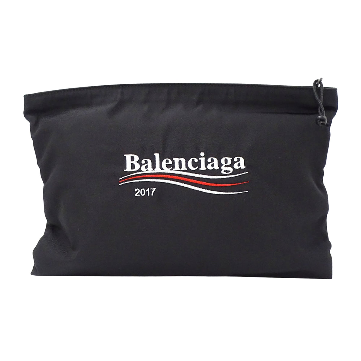 Balenciaga Black Nylon Clutch Bag Handbag Pouch (Pre-Owned)