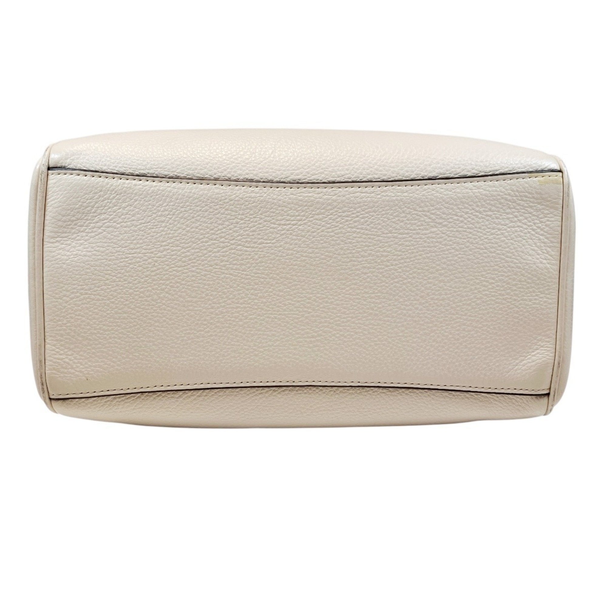 Coach White Leather Handbag (Pre-Owned)