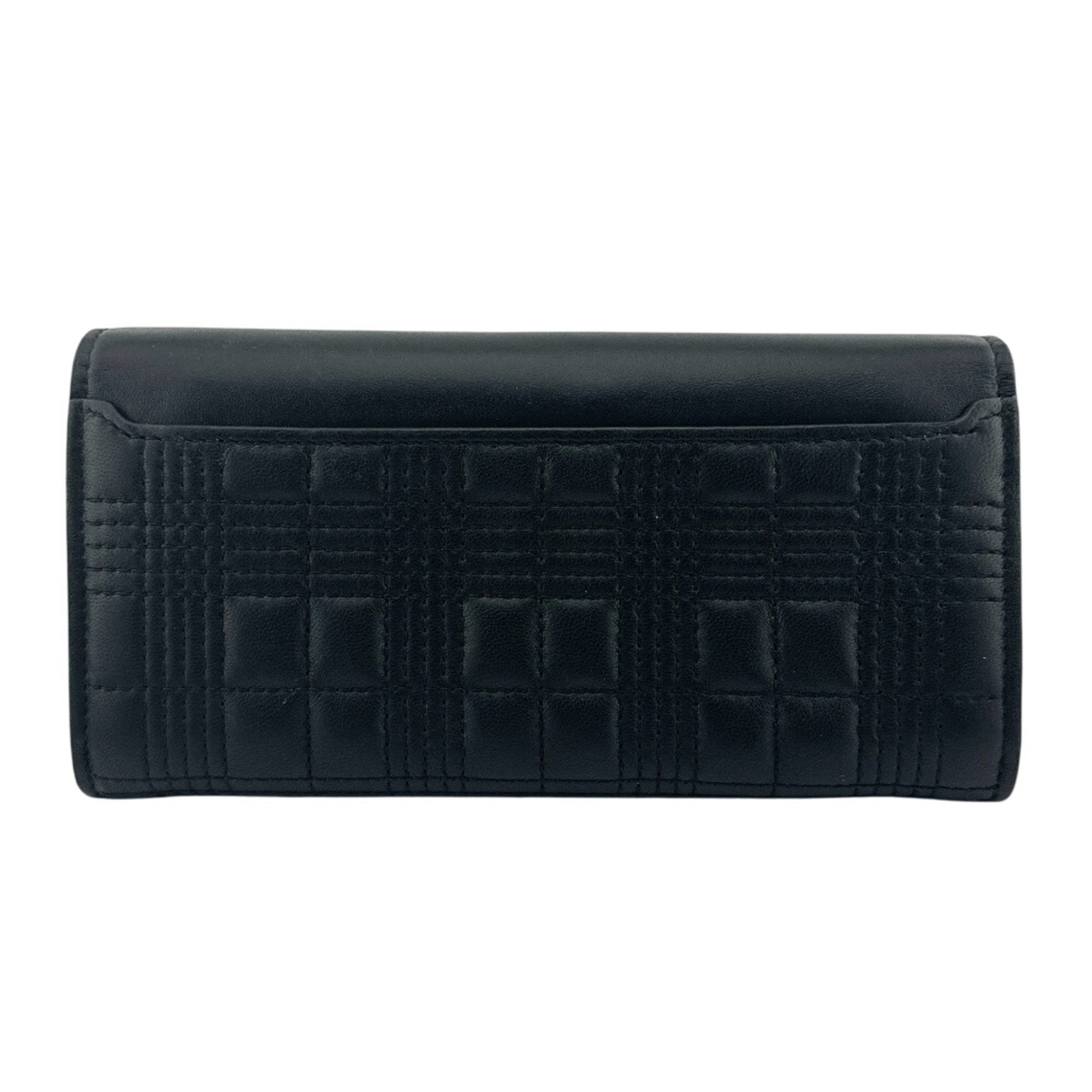 Burberry Black Leather Long Wallet (Bi-Fold) (Pre-Owned)