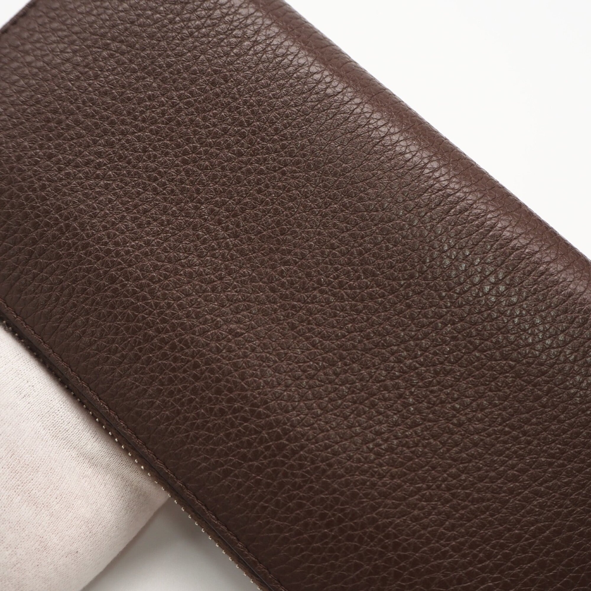 Prada Brown Leather Long Wallet (Bi-Fold) (Pre-Owned)