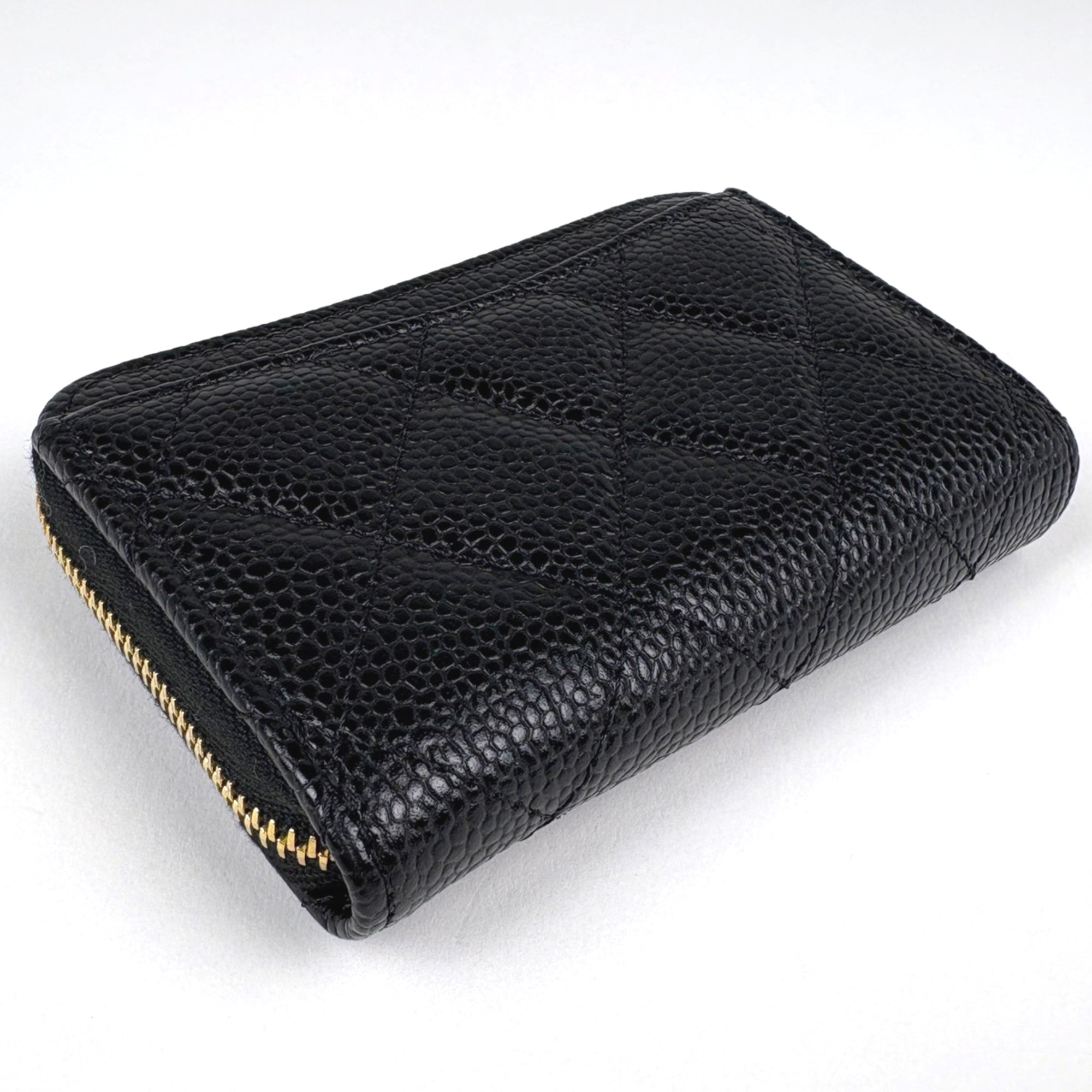 Chanel Black Grained Calfskin Coin Purse/Coin Case (Pre-Owned)