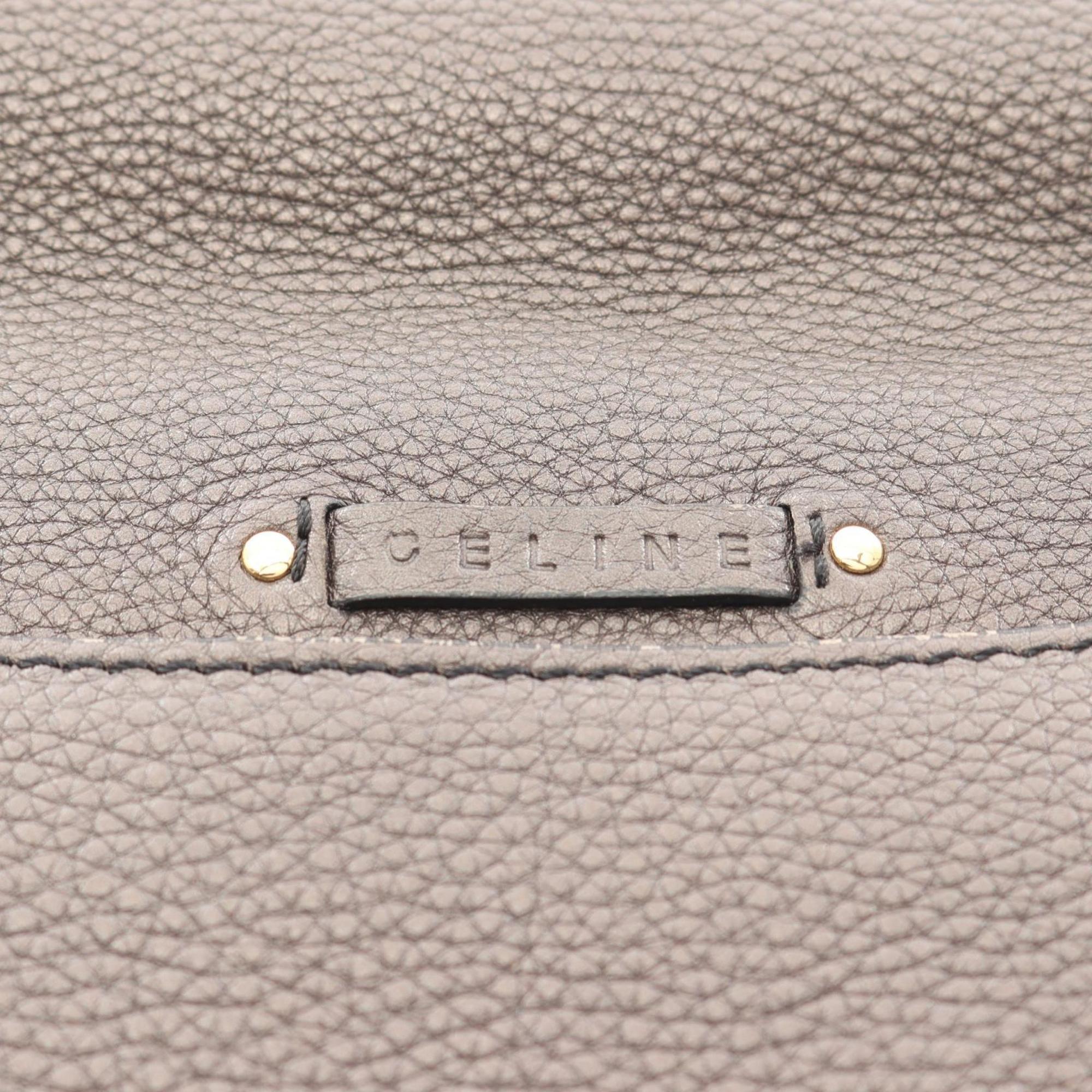 Celine Brown Leather Handbag Messenger Bag Shoulder Bag (Pre-Owned)