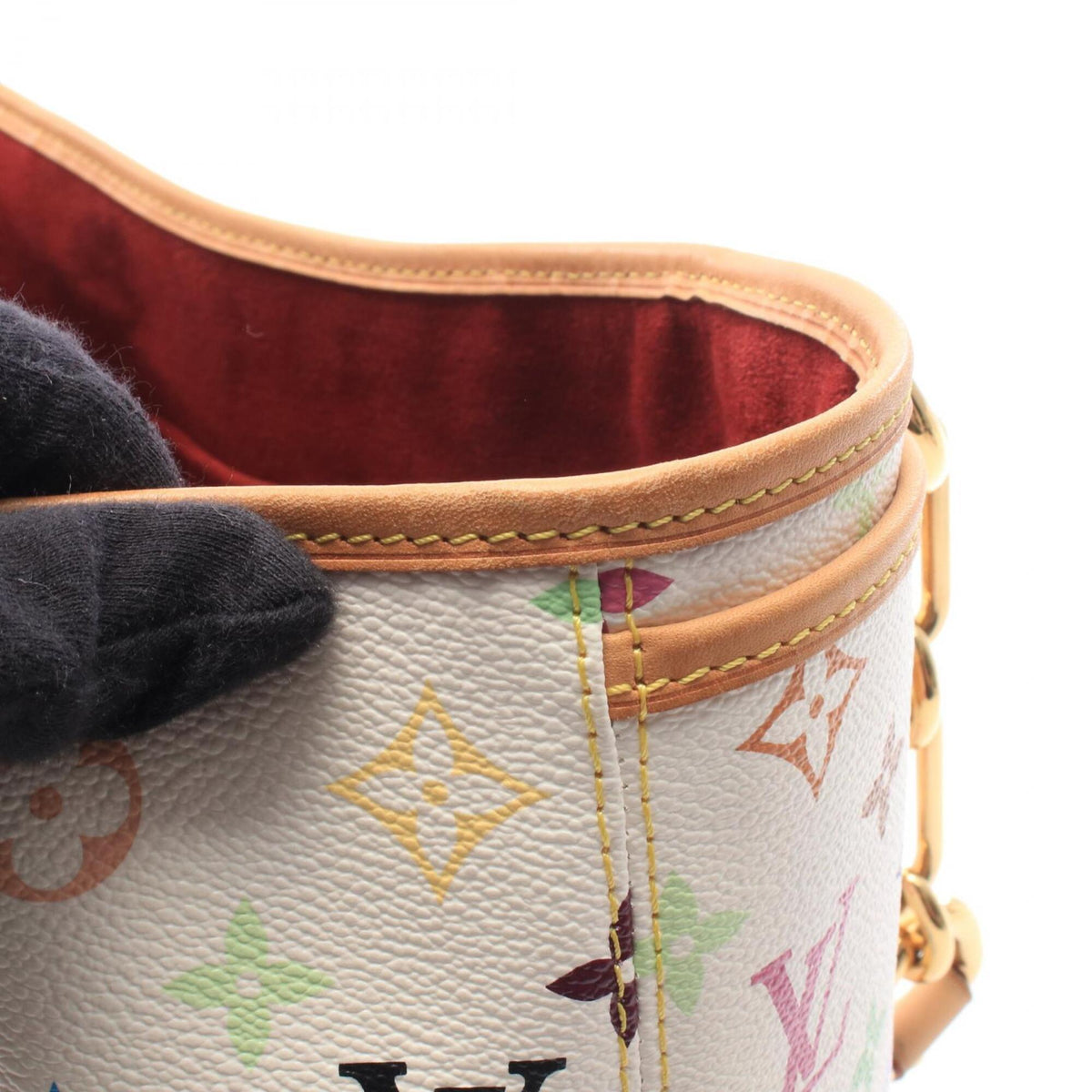 Louis Vuitton Blanc White Monogram Multicolore Pvc Handbag Tote Bag (Pre-Owned)