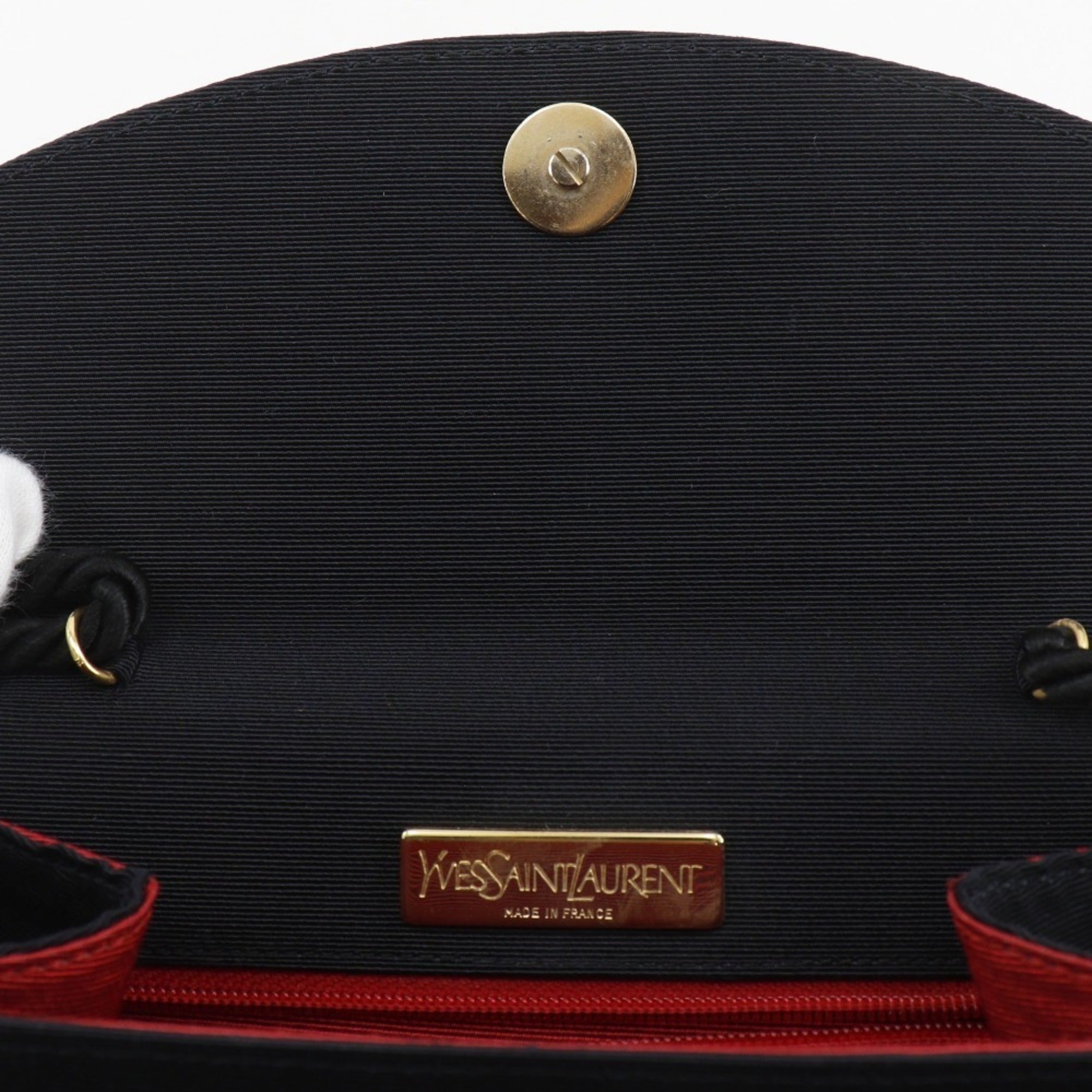 Yves Saint Laurent Black Cotton Shoulder Bag (Pre-Owned)