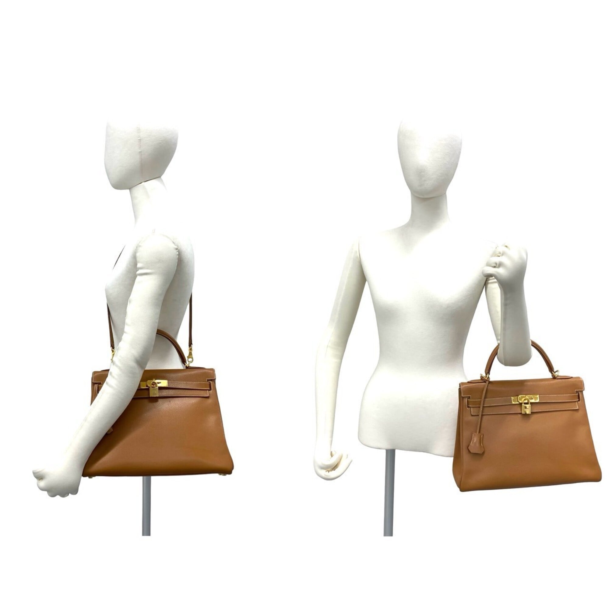 Hermes Brown Courchevel Leather Handbag Shoulder Bag (Pre-Owned)