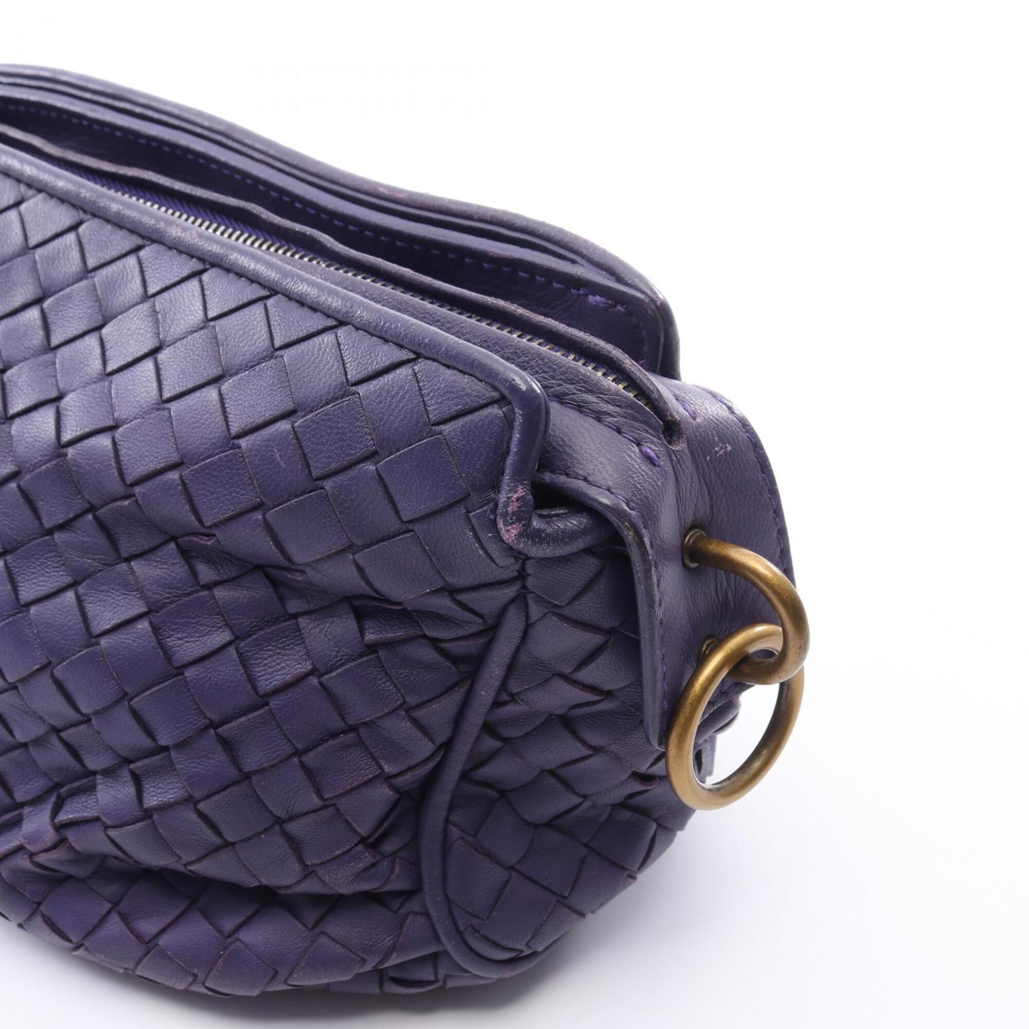Bottega Veneta Purple Intrecciato Shoulder Bag (Pre-Owned)