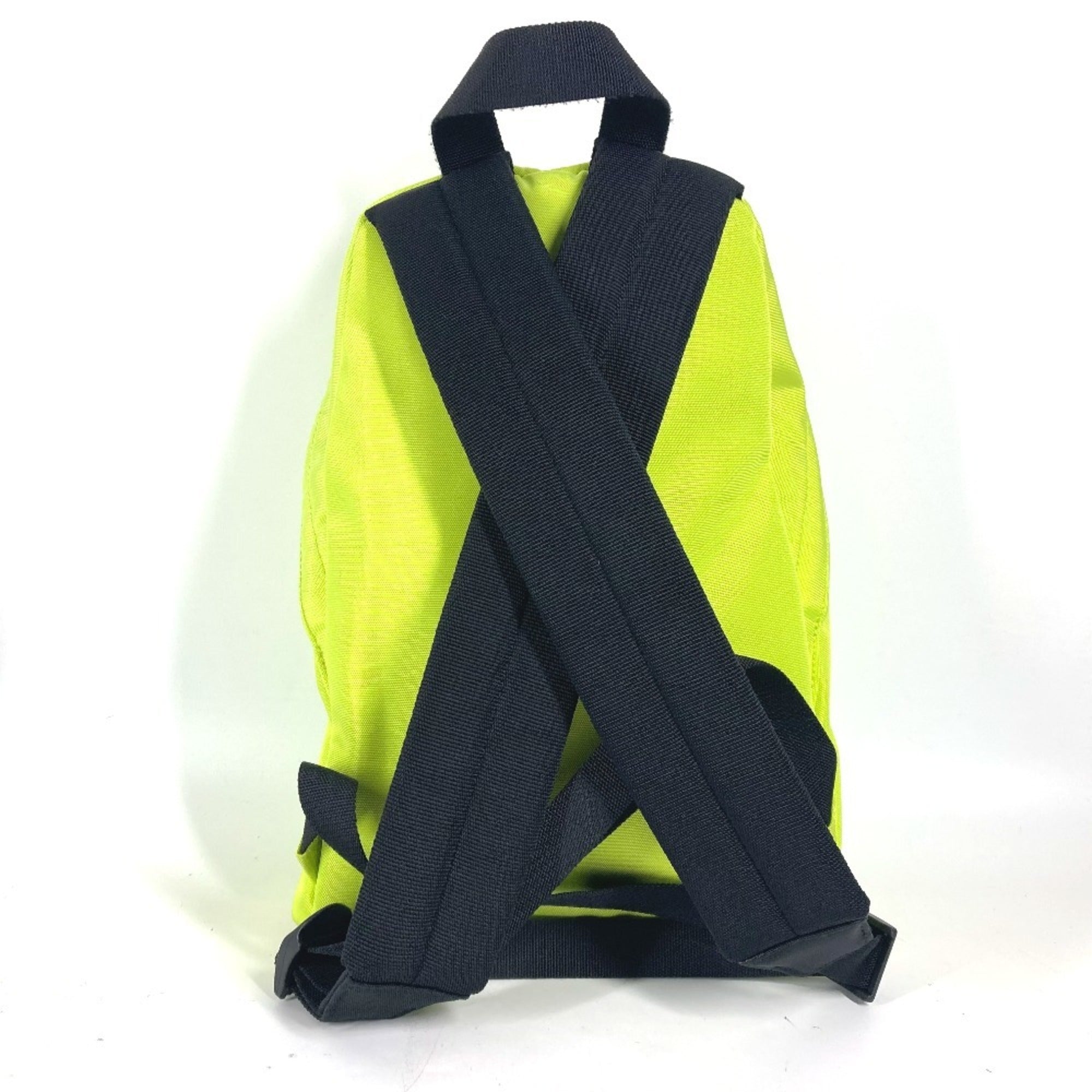 Balenciaga Black Yellow Nylon Canvas Backpack (Pre-Owned)