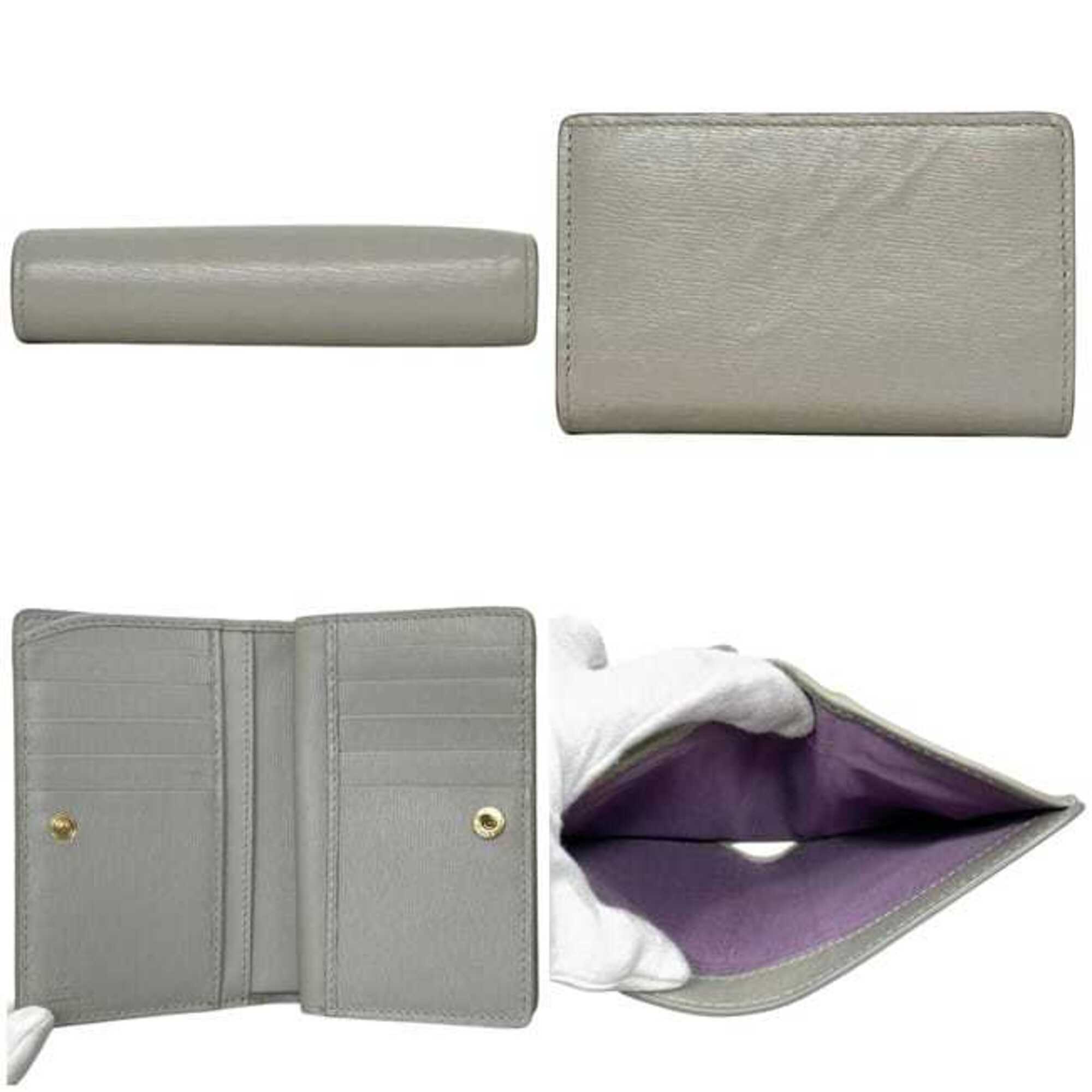 Gucci Gray Leather Wallet (Bi-Fold) (Pre-Owned)