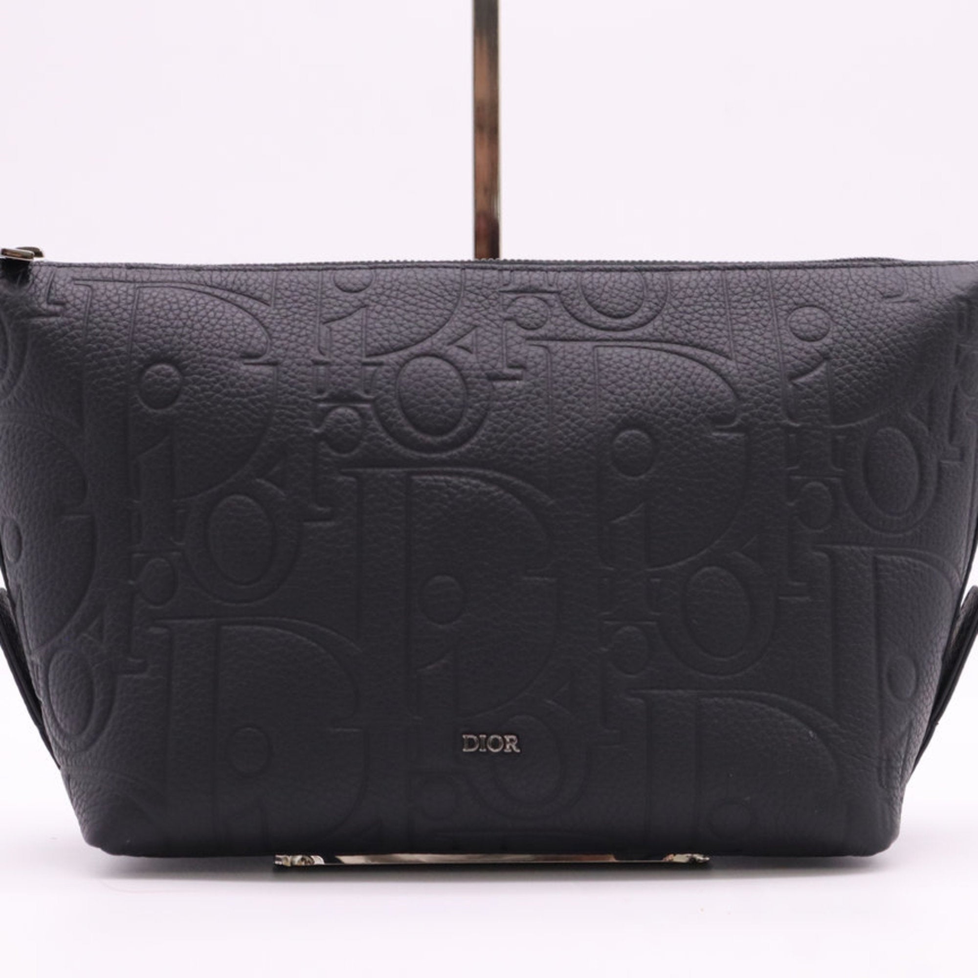 Christian Dior Black Leather Clutch Bag (Pre-Owned)