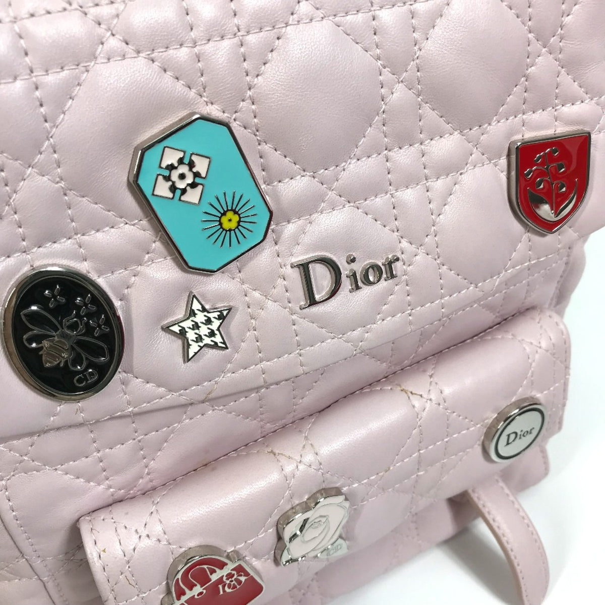 Christian Dior Pink Leather Backpack (Pre-Owned)