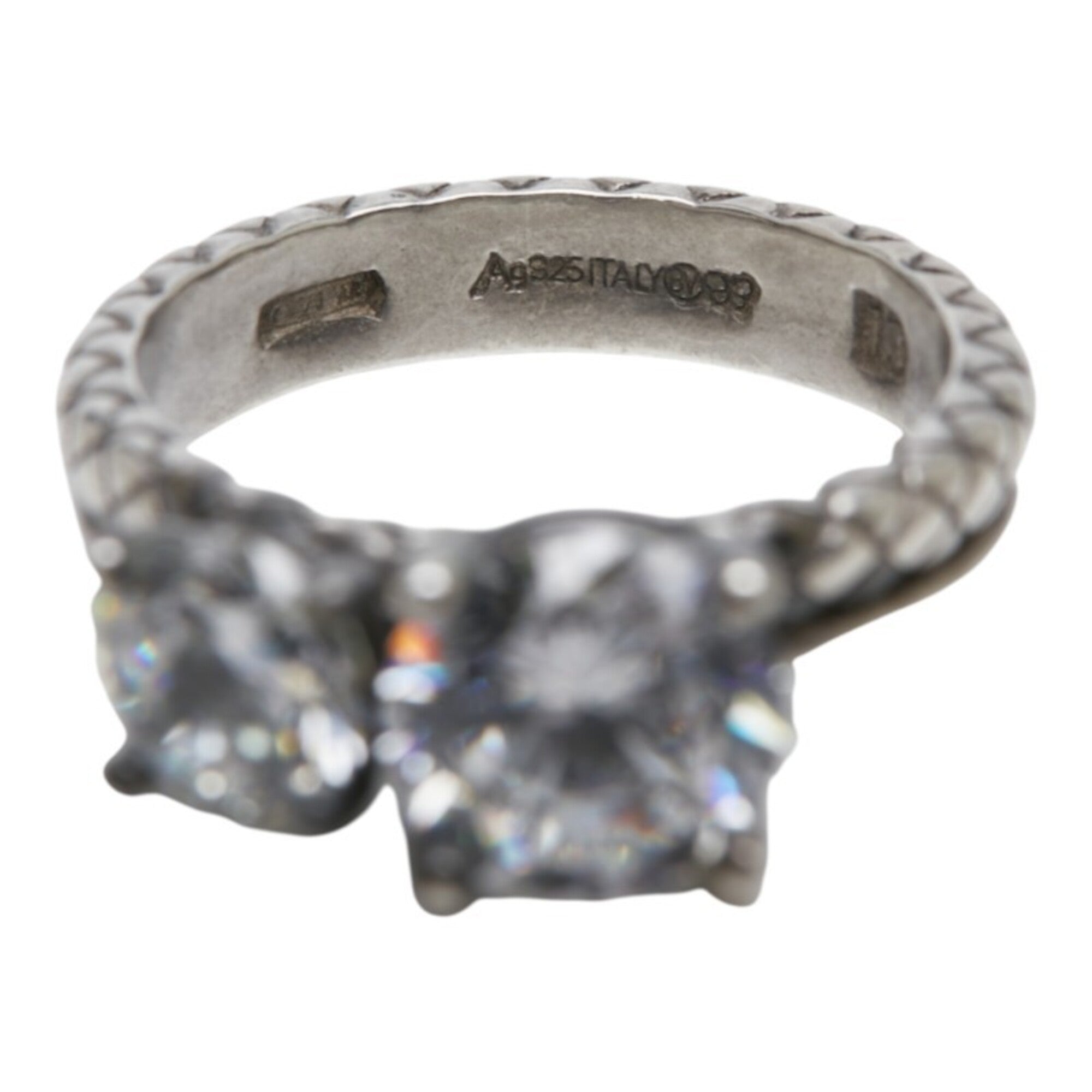 Bottega Veneta Silver Silver 925 Band Ring (Pre-Owned)