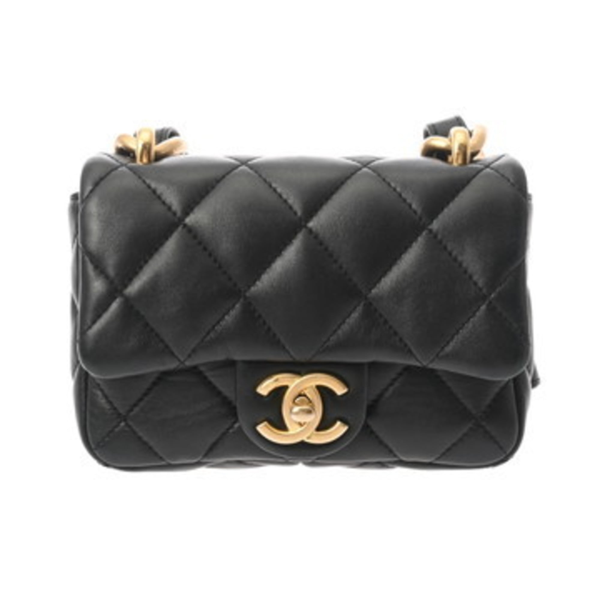 Chanel Black Leather Shoulder Bag (Pre-Owned)