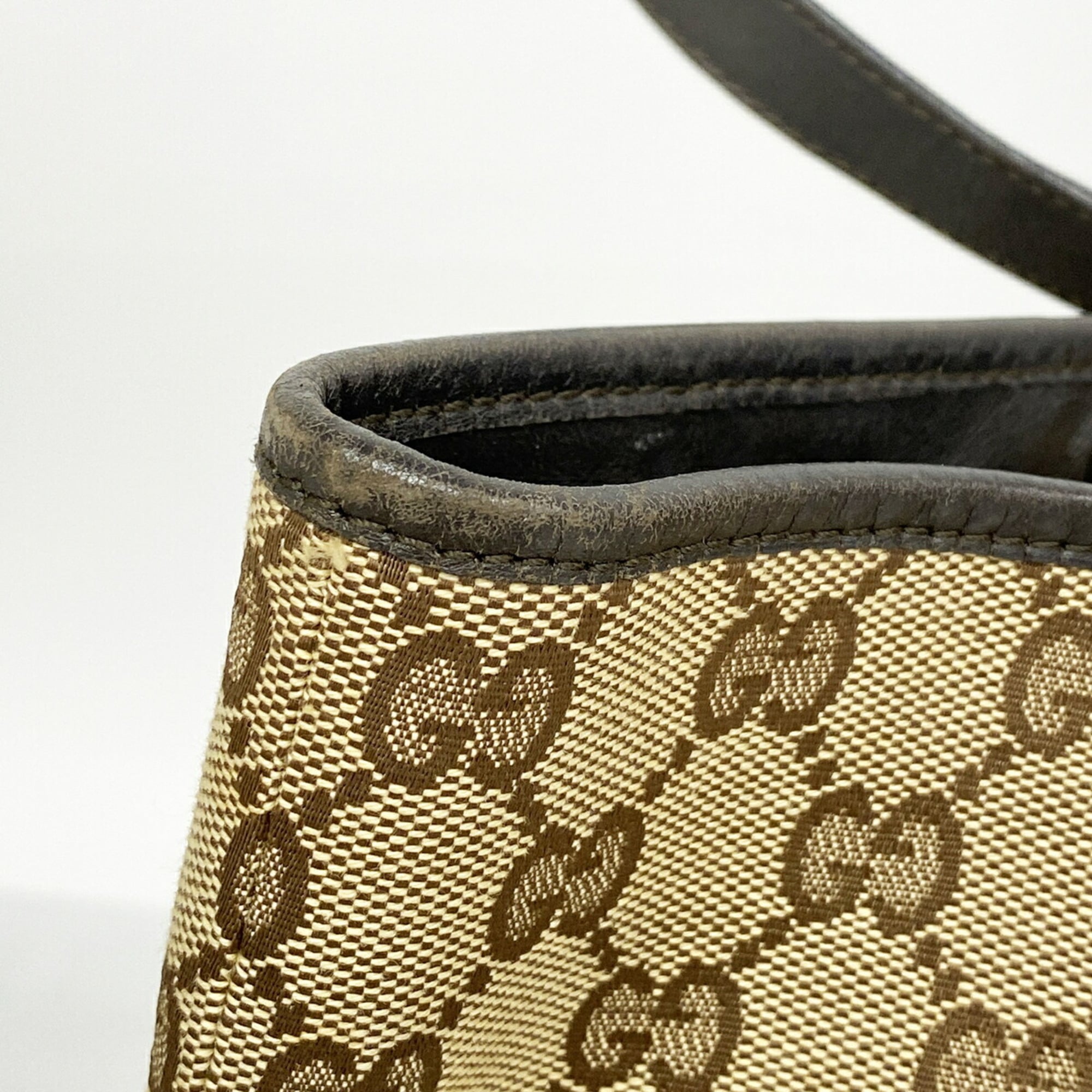 Gucci Brown Canvas Tote Bag (Pre-Owned)