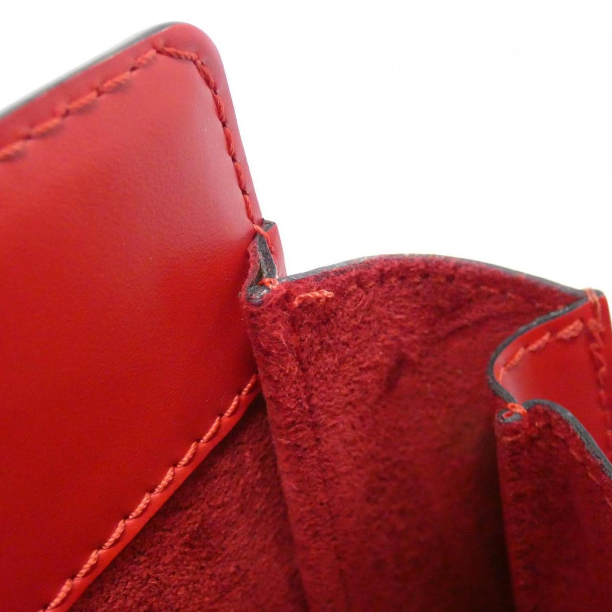 Louis Vuitton Red Color Leather Shoulder Bag (Pre-Owned)