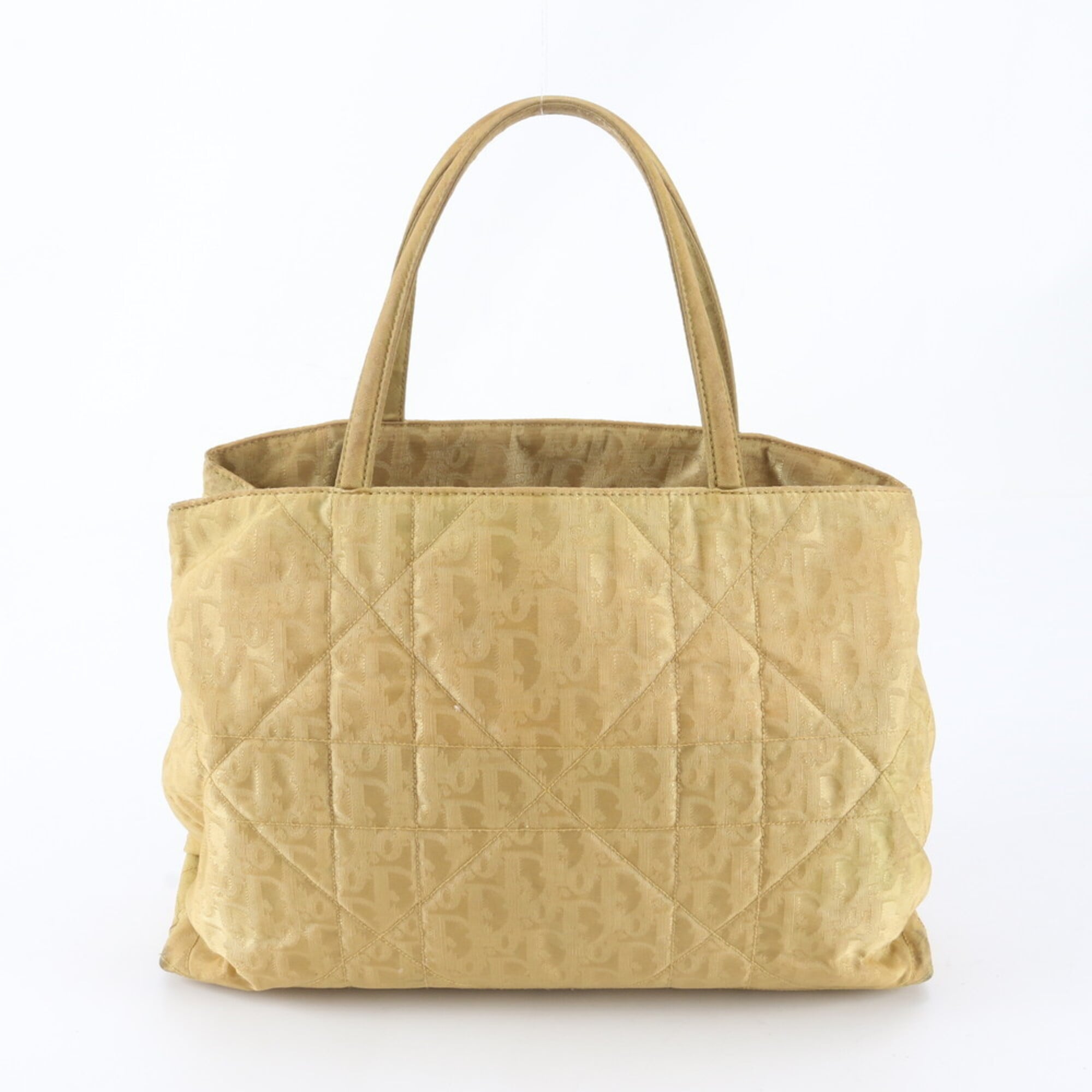 Christian Dior Cream Yellow Shoulder Bag Tote Bag (Pre-Owned)