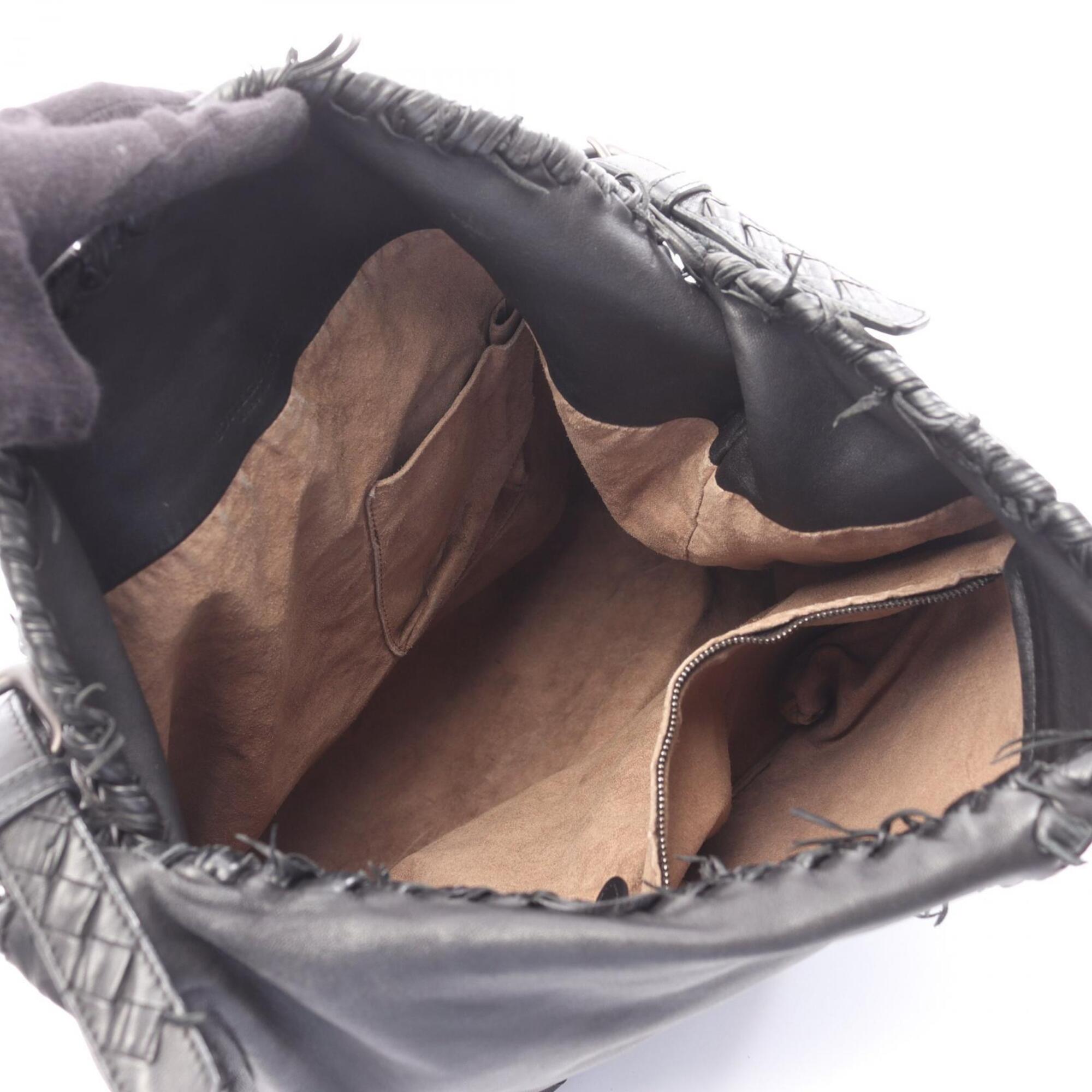 Bottega Veneta Black Intrecciato Handbag Tote Bag (Pre-Owned)