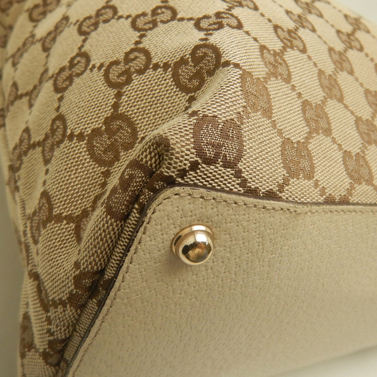Gucci Gg Canvas Beige Gg Canvas Tote Bag (Pre-Owned)